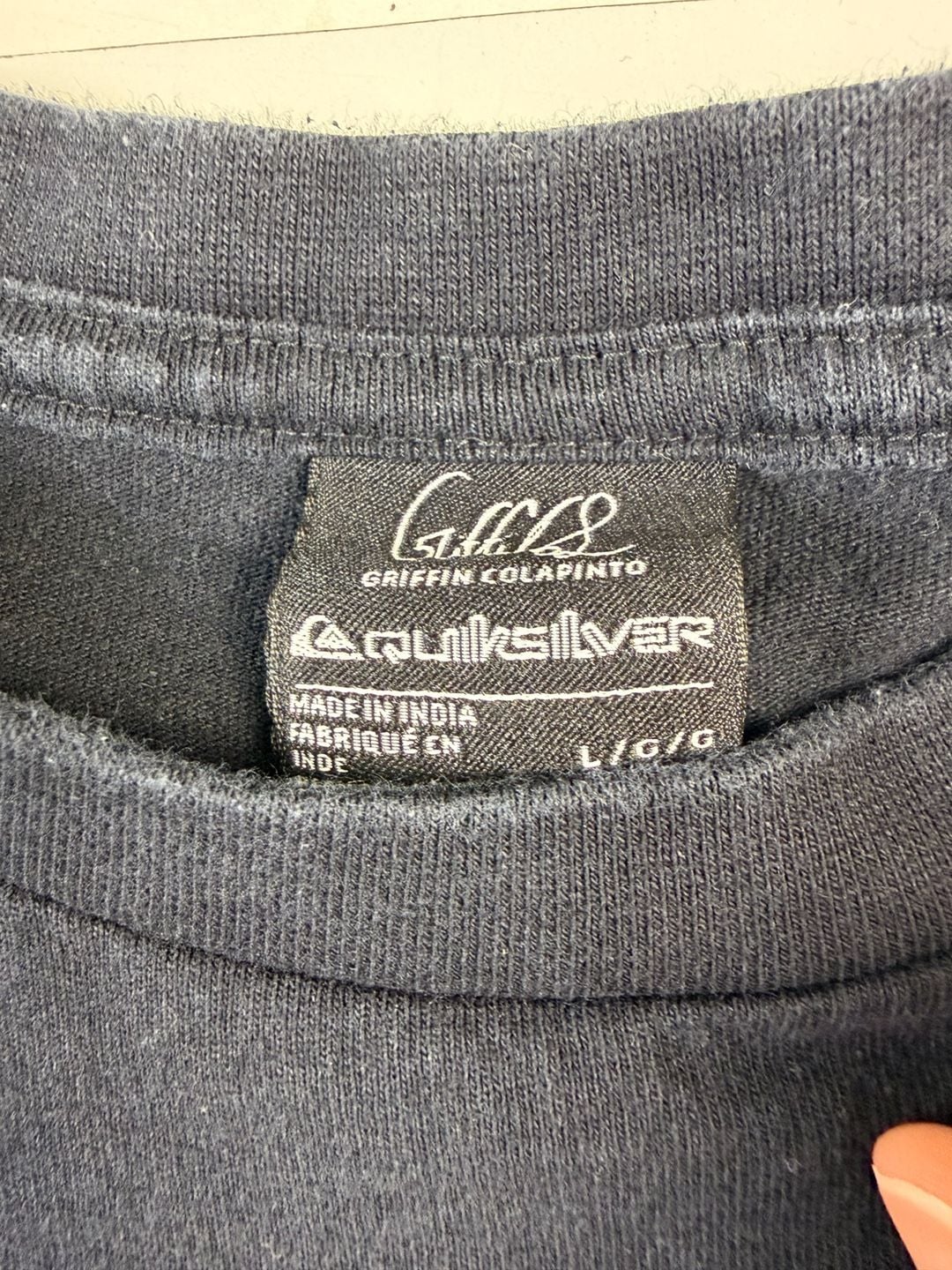 Quiksilver Griffin Colapinto Long Sleeve Shirt Black Size L (OF) 3