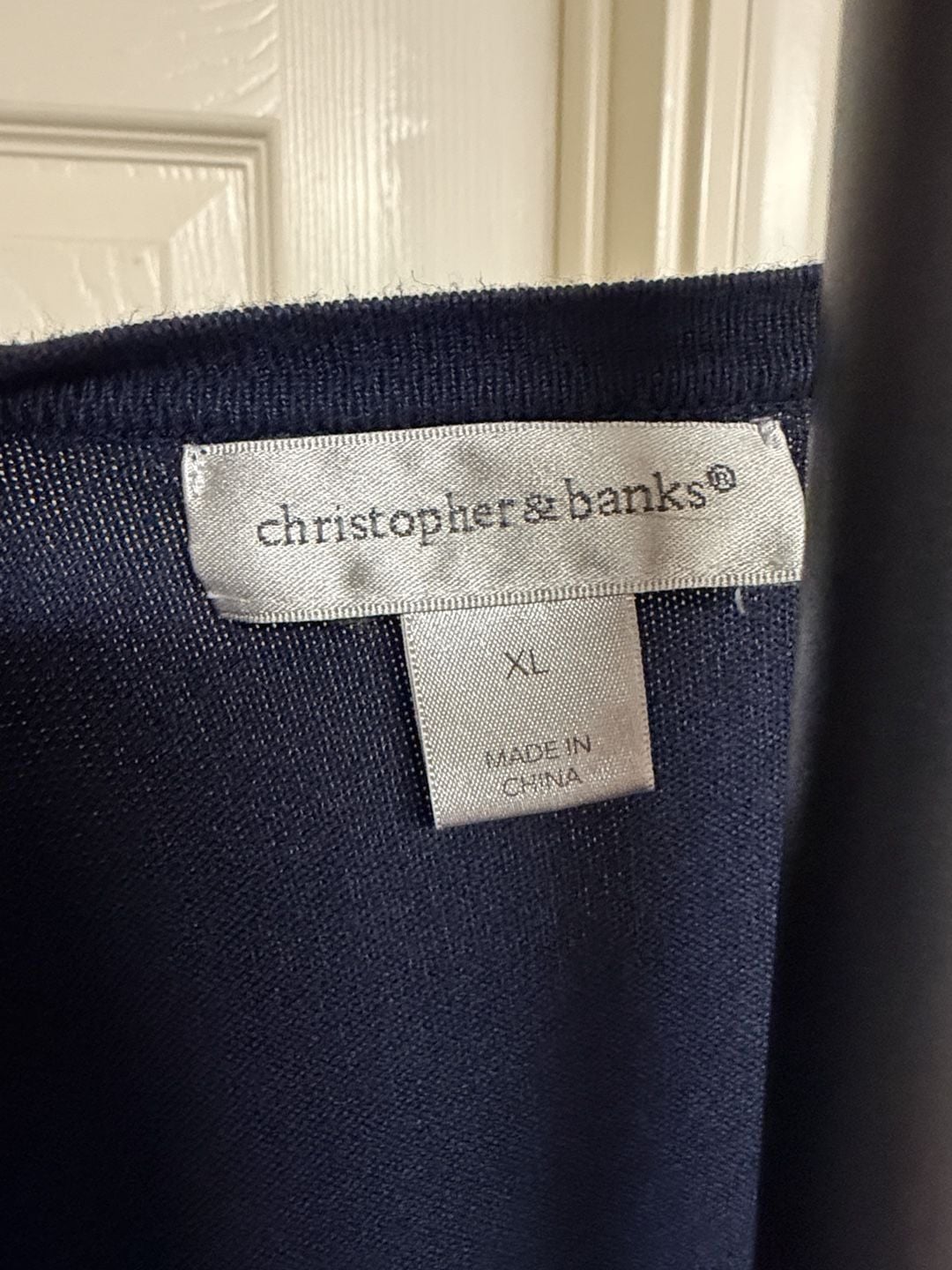 Christopher & Banks Cardigan Size XL Navy Blue Button Sweater/166 5
