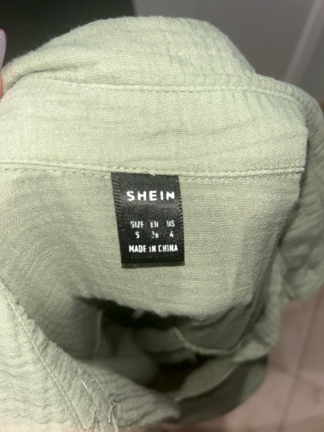 Green Gauze Button Down Shirt 7