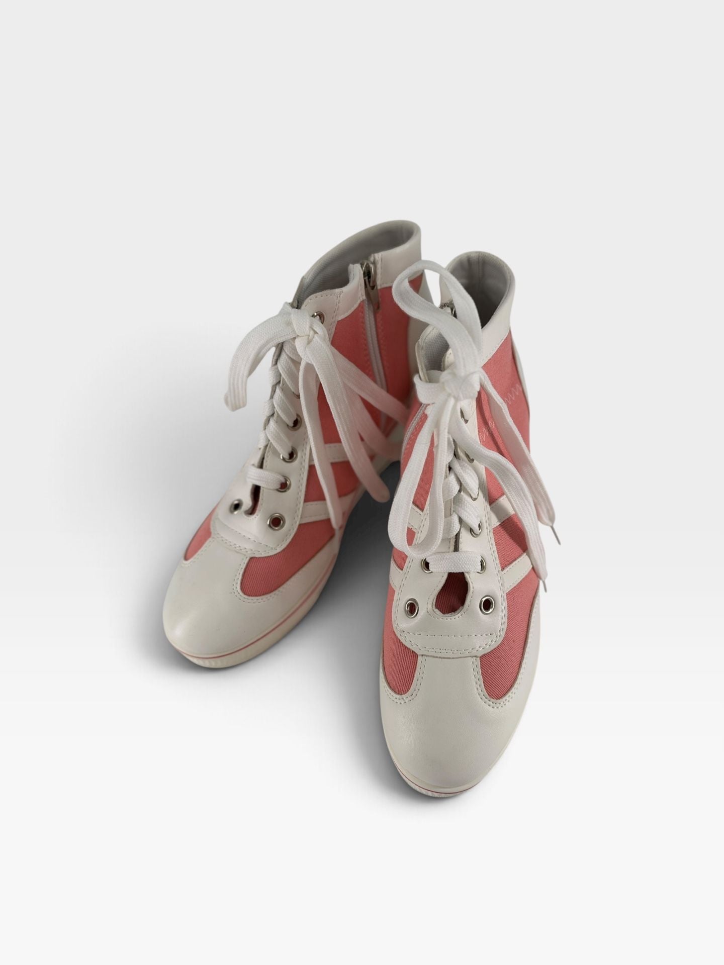 Unbranded Wedge Sneakers Size 41 Pink White 3
