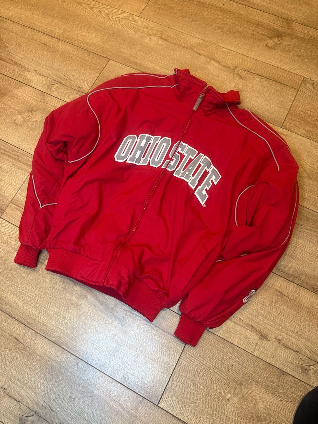 Majestic Ohio State Buckeyes Full Zip Jacket Size M Red 3