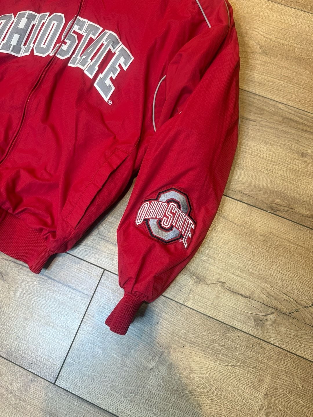 Majestic Ohio State Buckeyes Full Zip Jacket Size M Red 4