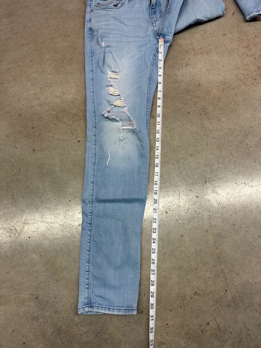 Hollister Skinny Jeans 29x32 Distressed Light Wash Advanced Stretch 7