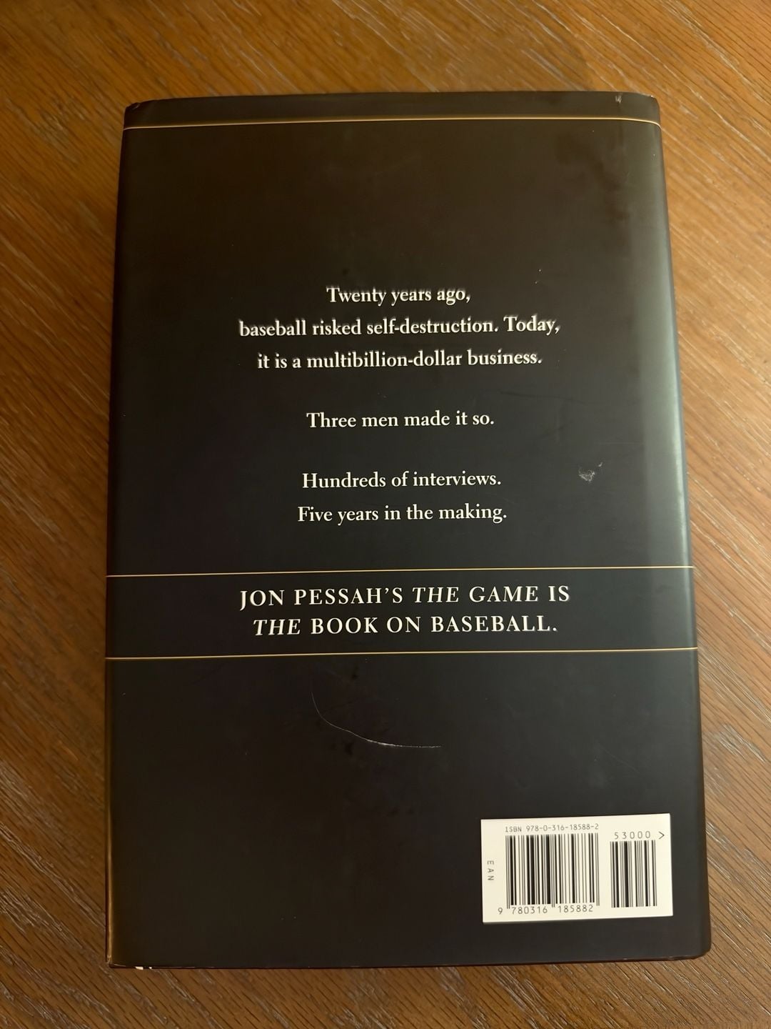 The Game Jon Pessah First Edition Hardcover 2015 MLB Baseball Power Brokers 3