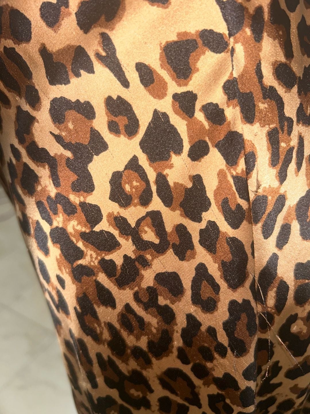 Leopard Print Satin Skirt and shirt 2
