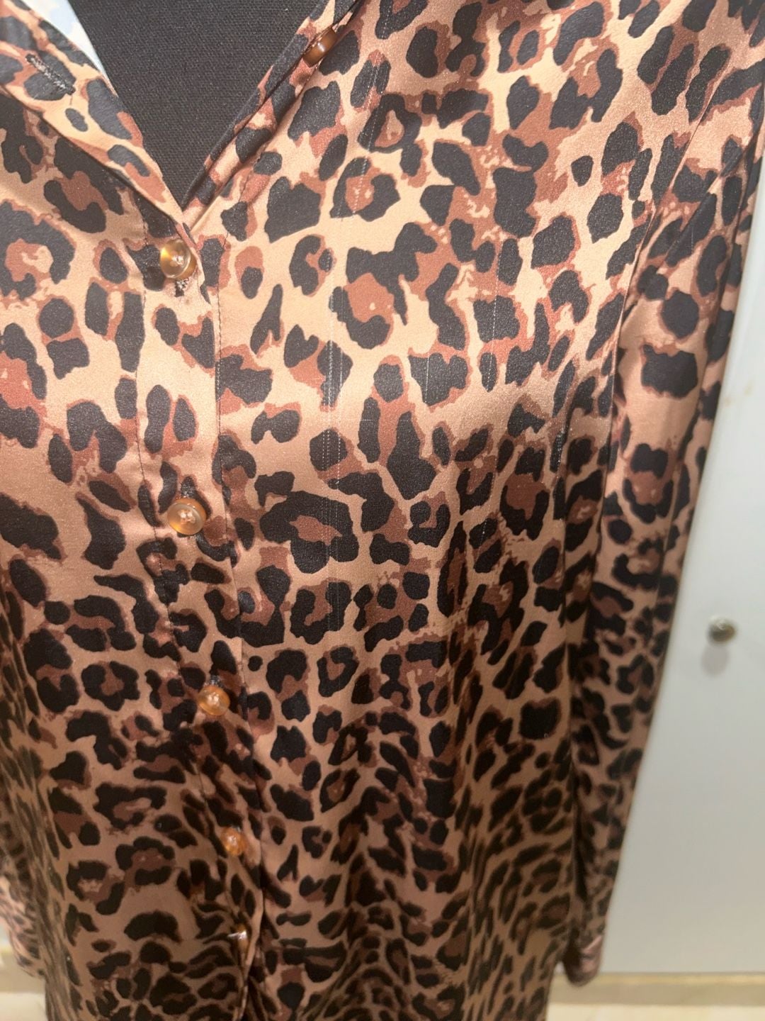 Leopard Print Satin Skirt and shirt 10