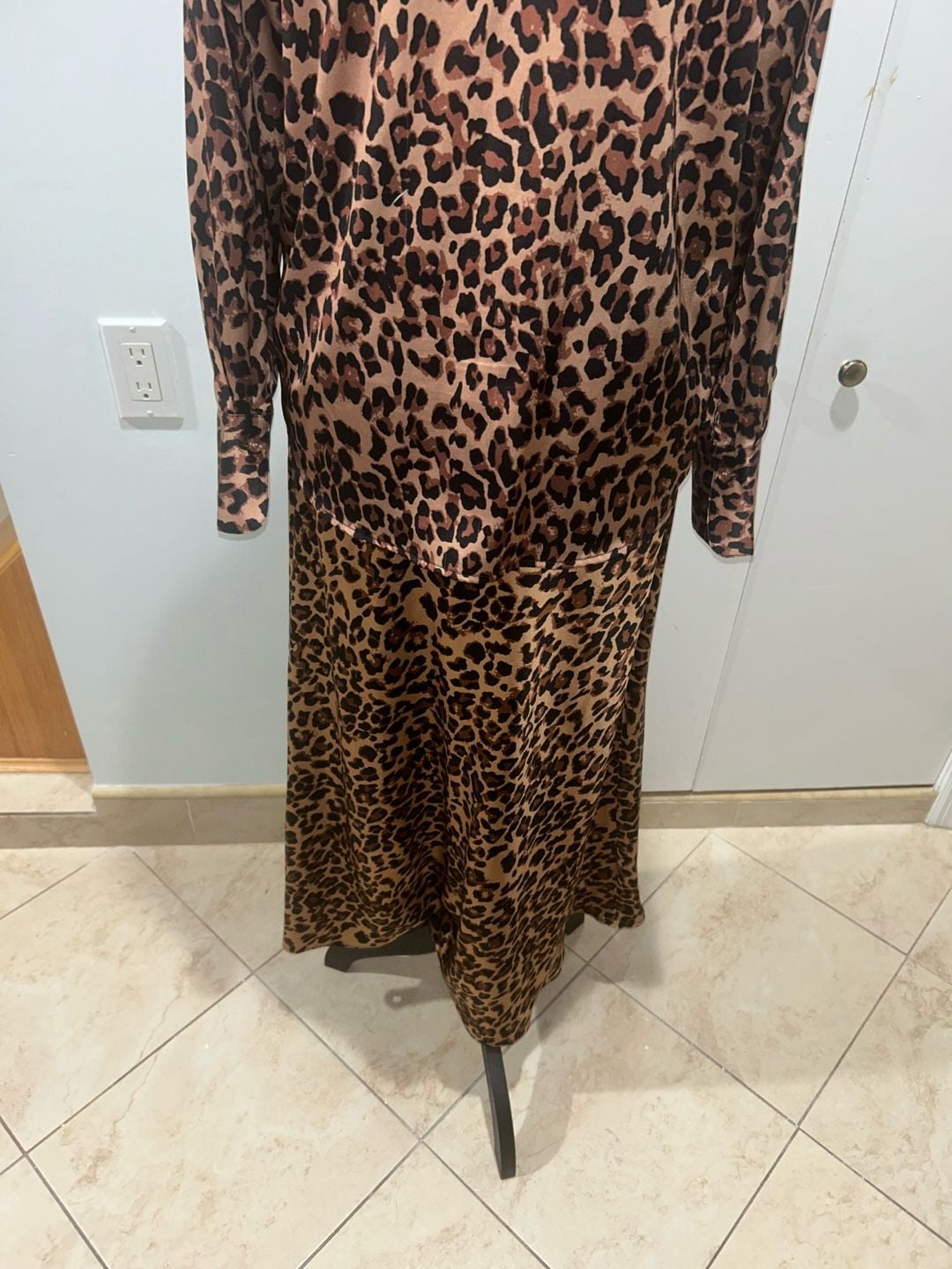 Leopard Print Satin Skirt and shirt 12