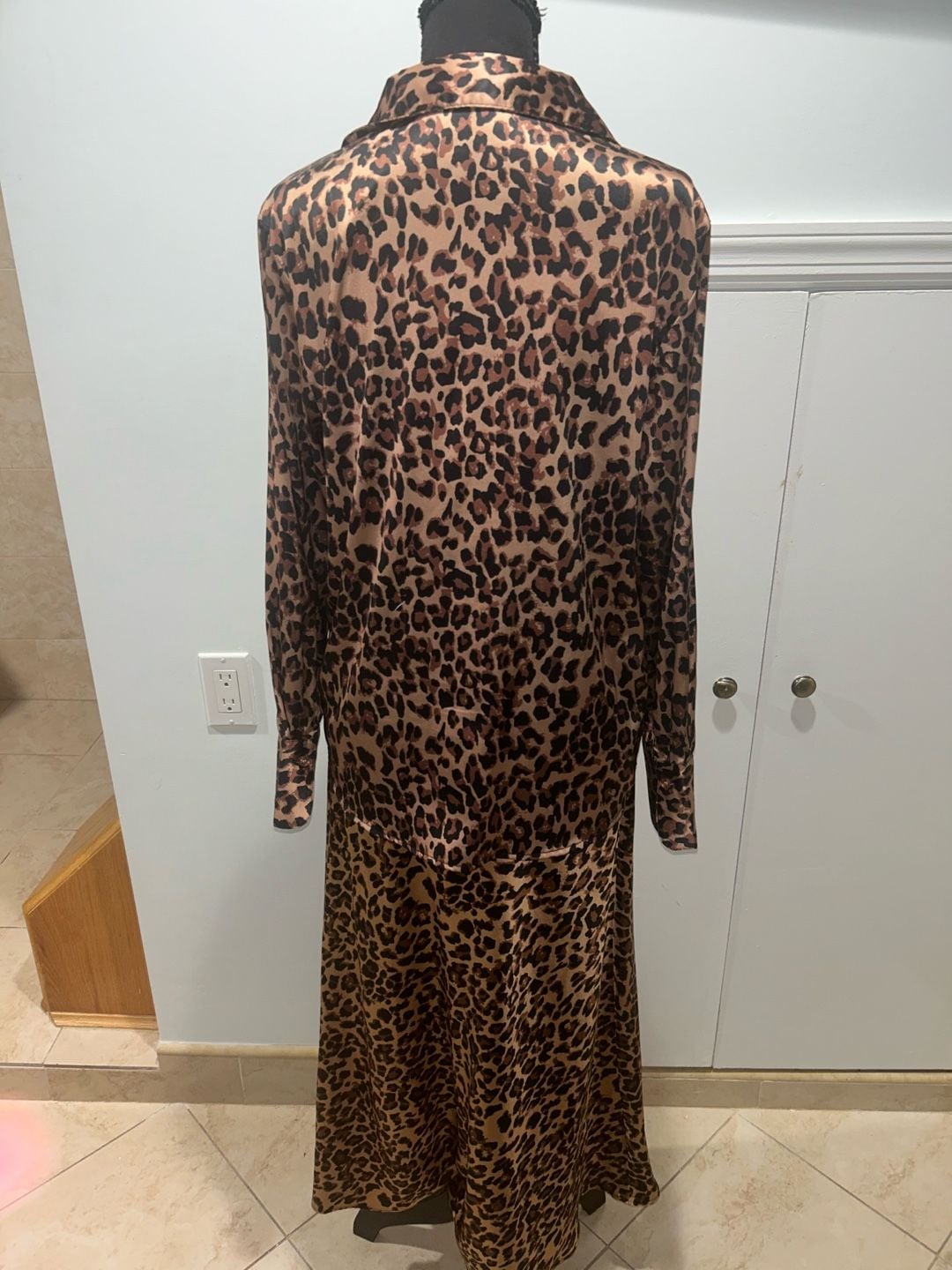 Leopard Print Satin Skirt and shirt 15
