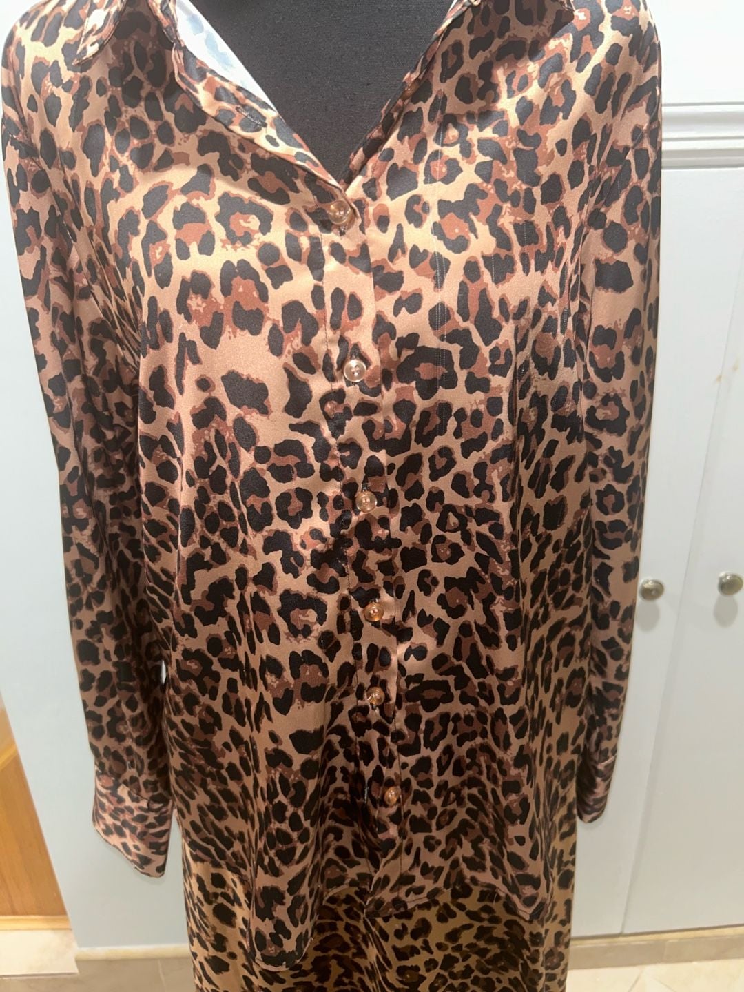 Leopard Print Satin Skirt and shirt 19