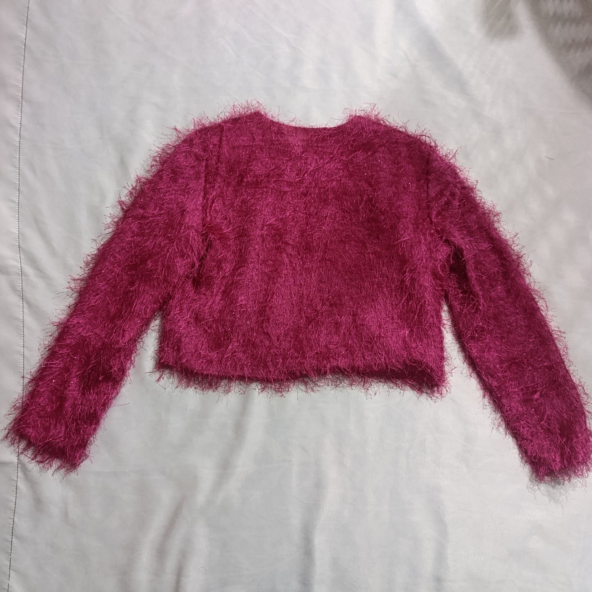 Jessica Howard Fuzzy Shrug Jacket Size Medium Pink 4