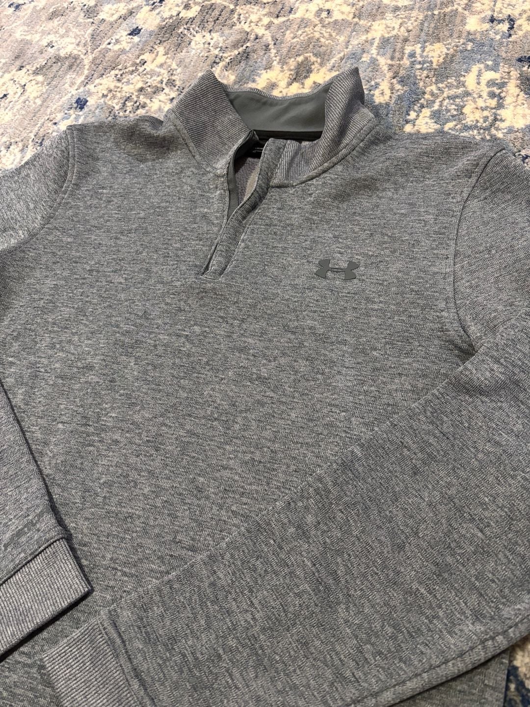 Under Armour 1/4 Zip Pullover Size M Gray Heathered 2