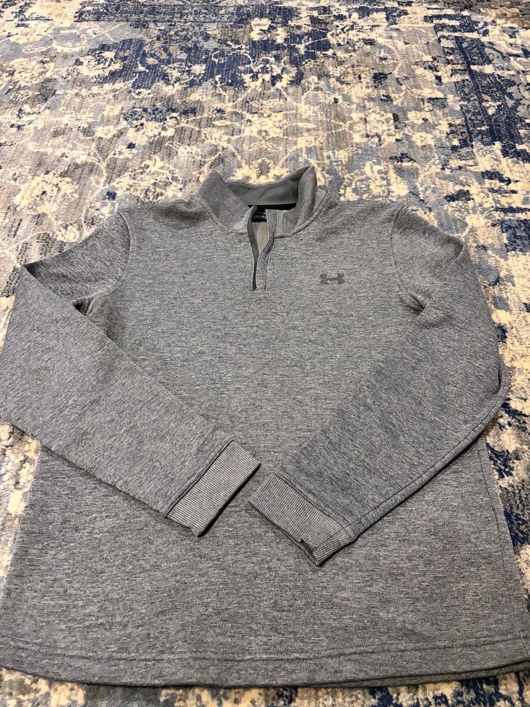 Under Armour 1/4 Zip Pullover Size M Gray Heathered 3
