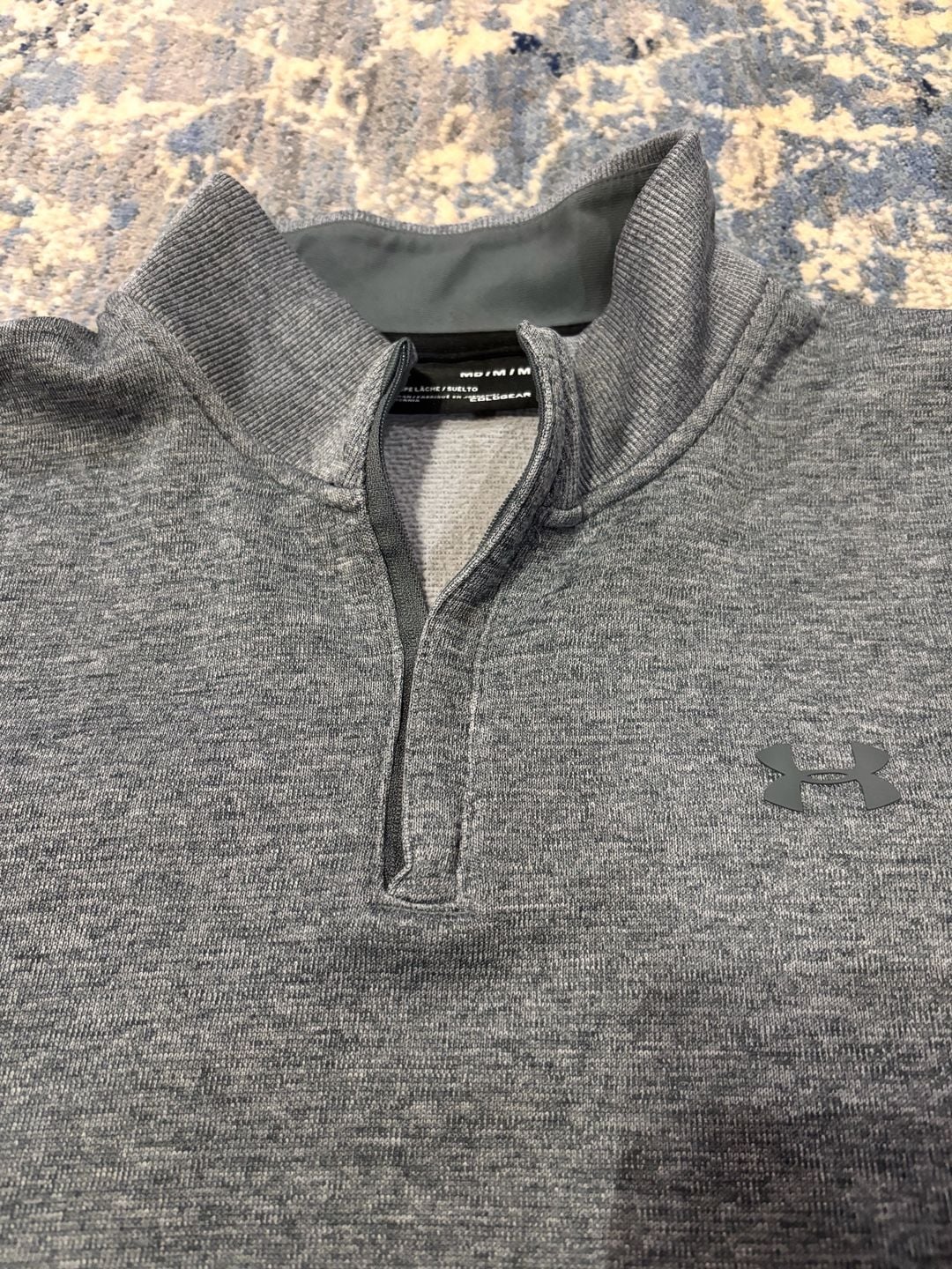 Under Armour 1/4 Zip Pullover Size M Gray Heathered 5