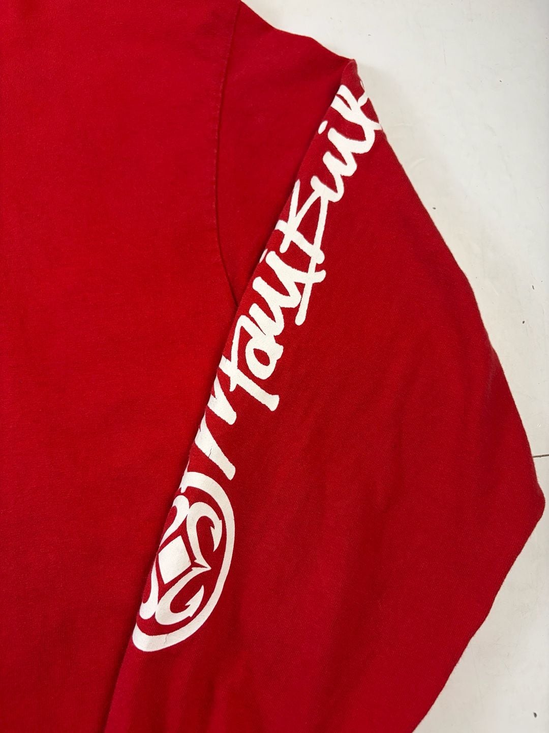 Maui Built Long Sleeve Shirt Red Graphic Logo Print Size XL (OF) *cracking 7