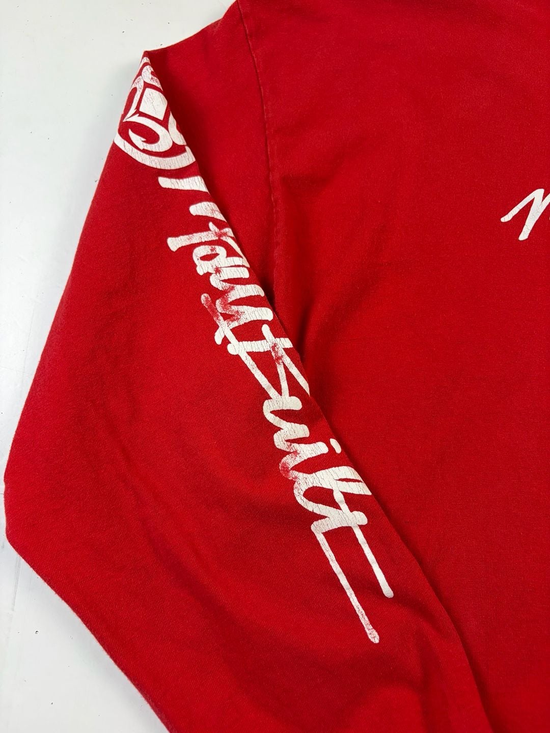 Maui Built Long Sleeve Shirt Red Graphic Logo Print Size XL (OF) *cracking 8
