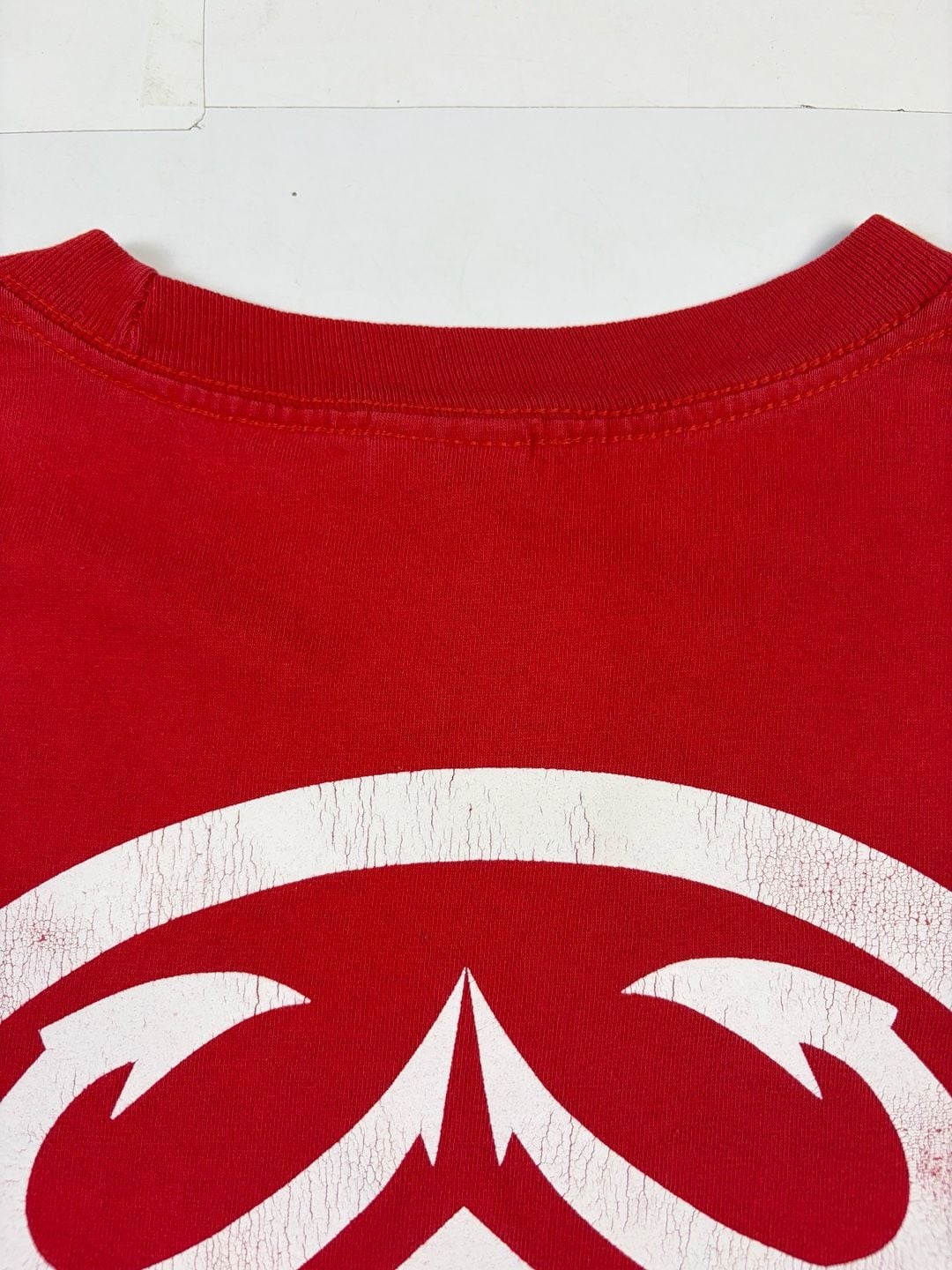 Maui Built Long Sleeve Shirt Red Graphic Logo Print Size XL (OF) *cracking 15