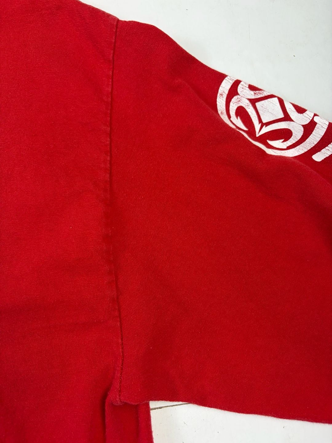 Maui Built Long Sleeve Shirt Red Graphic Logo Print Size XL (OF) *cracking 20