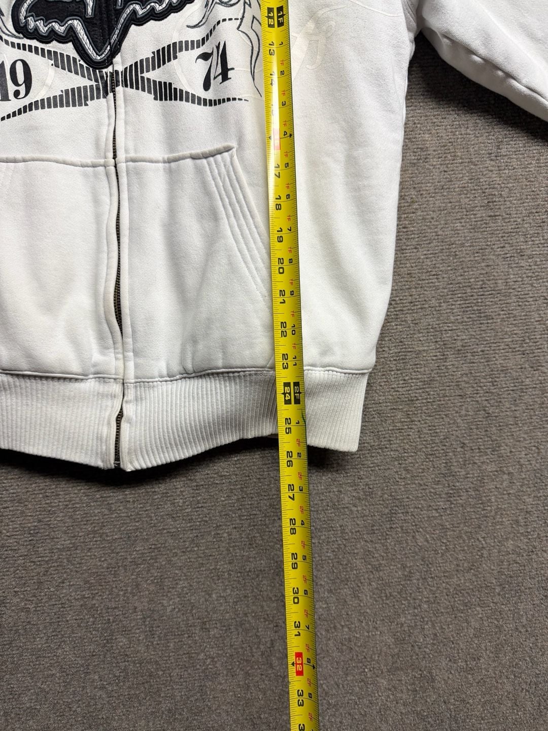 Fox Racing Sherpa Lined Zip Up Hoodie White Black 11