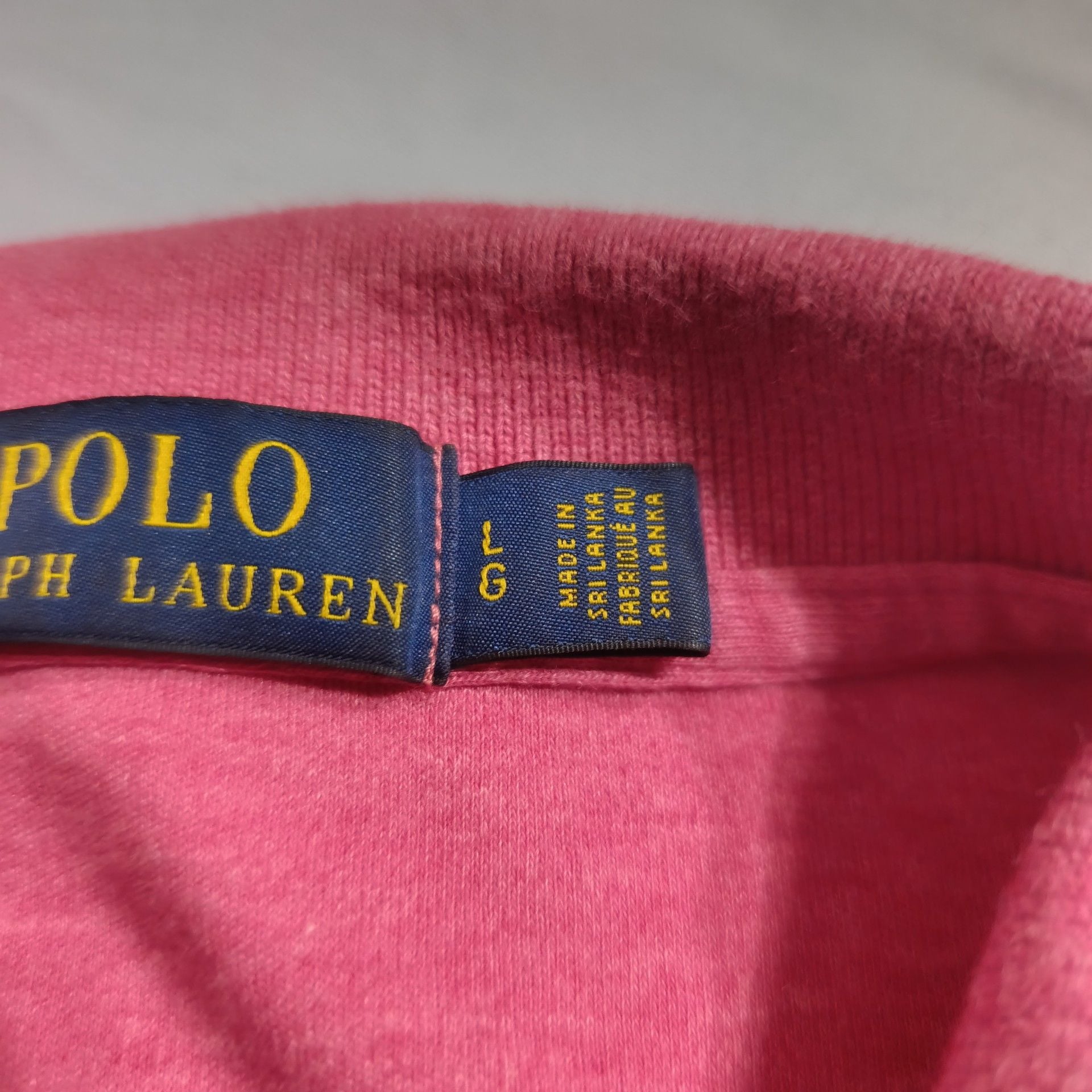 Polo Ralph Lauren Polo Shirt Size L Pink Cotton 3