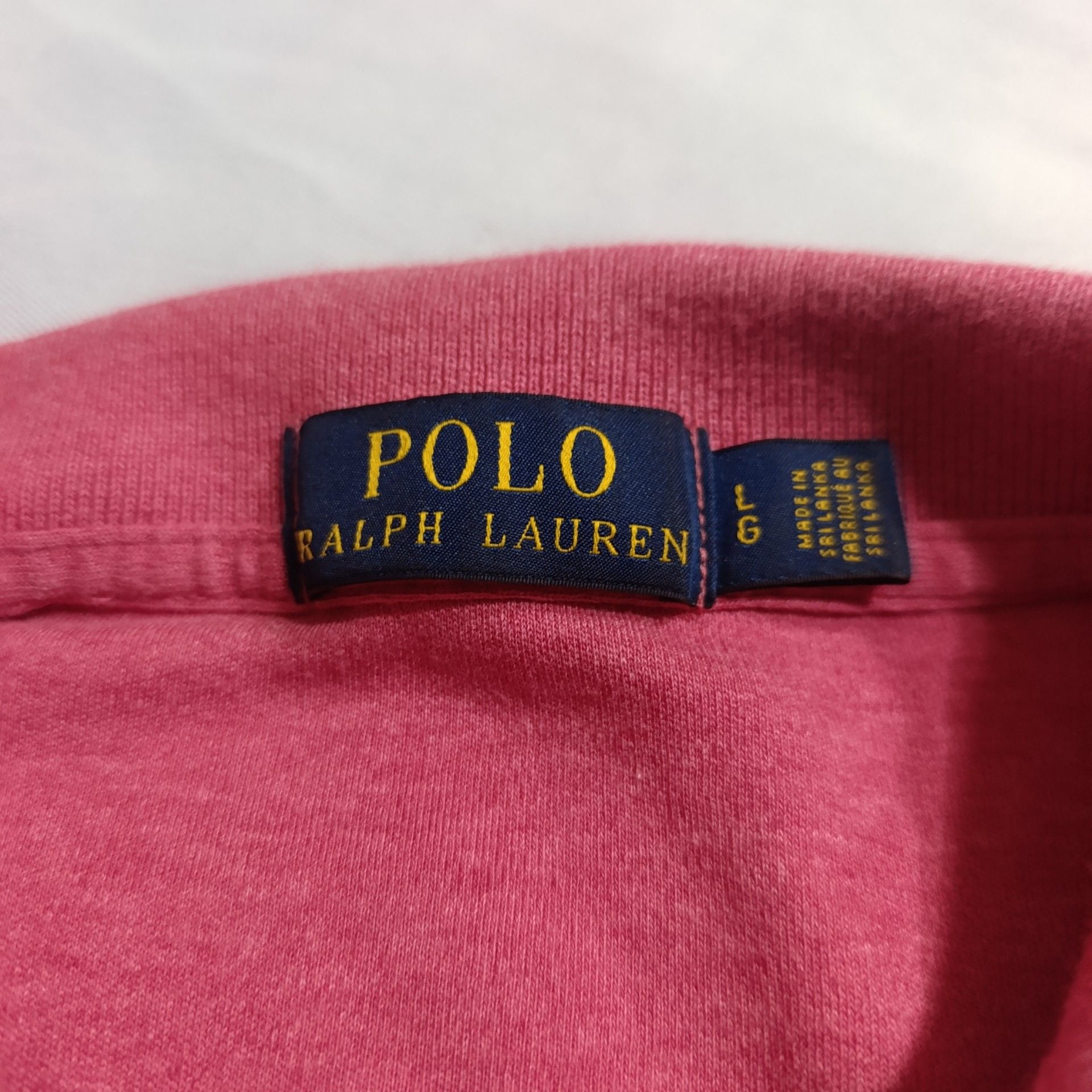 Polo Ralph Lauren Polo Shirt Size L Pink Cotton 4