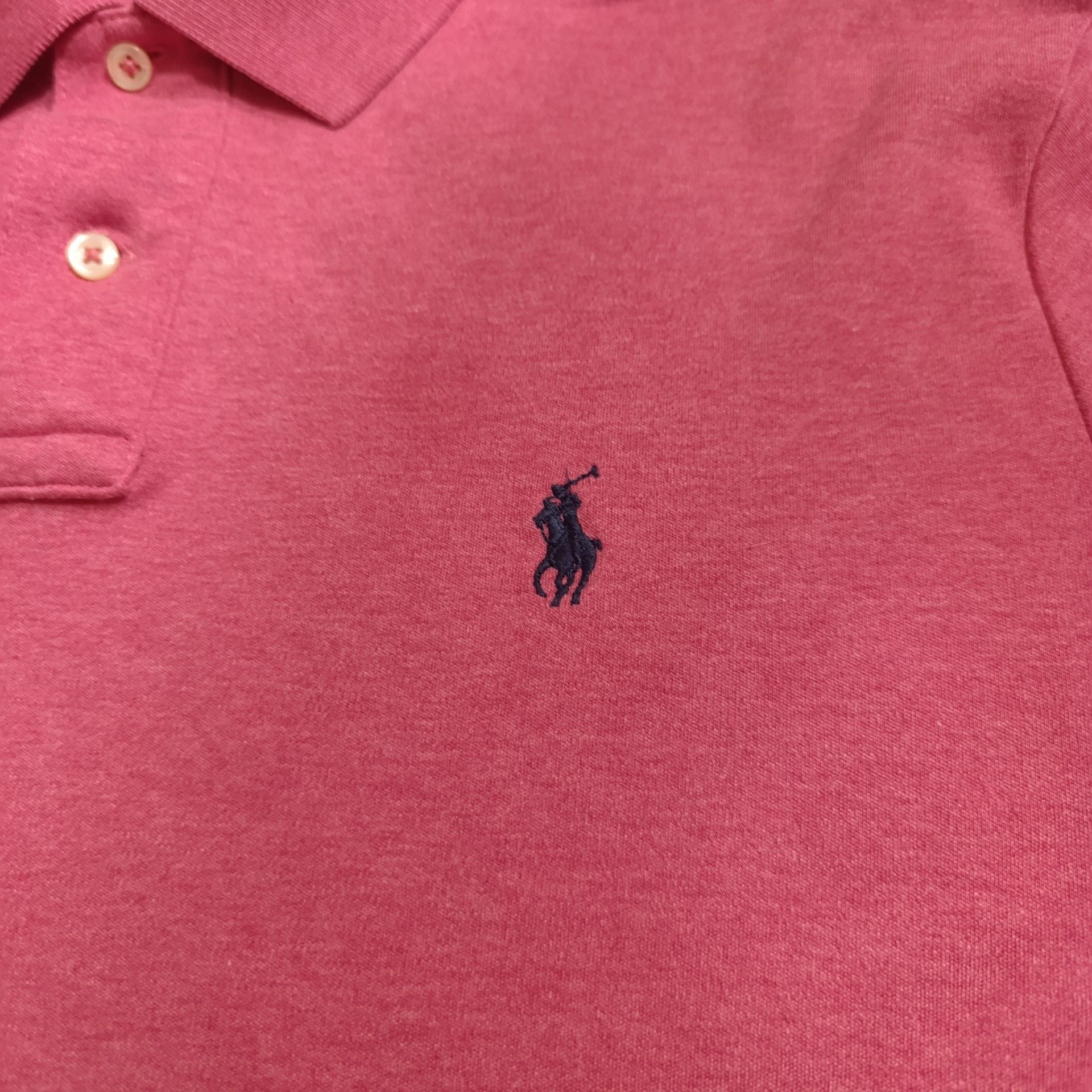 Polo Ralph Lauren Polo Shirt Size L Pink Cotton 5