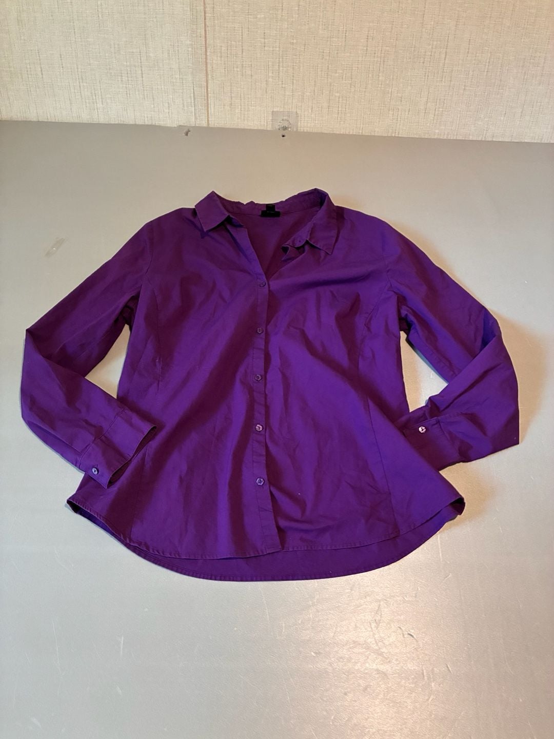 Worthington Blouse Size 18 Purple Long Sleeve Shirt 2