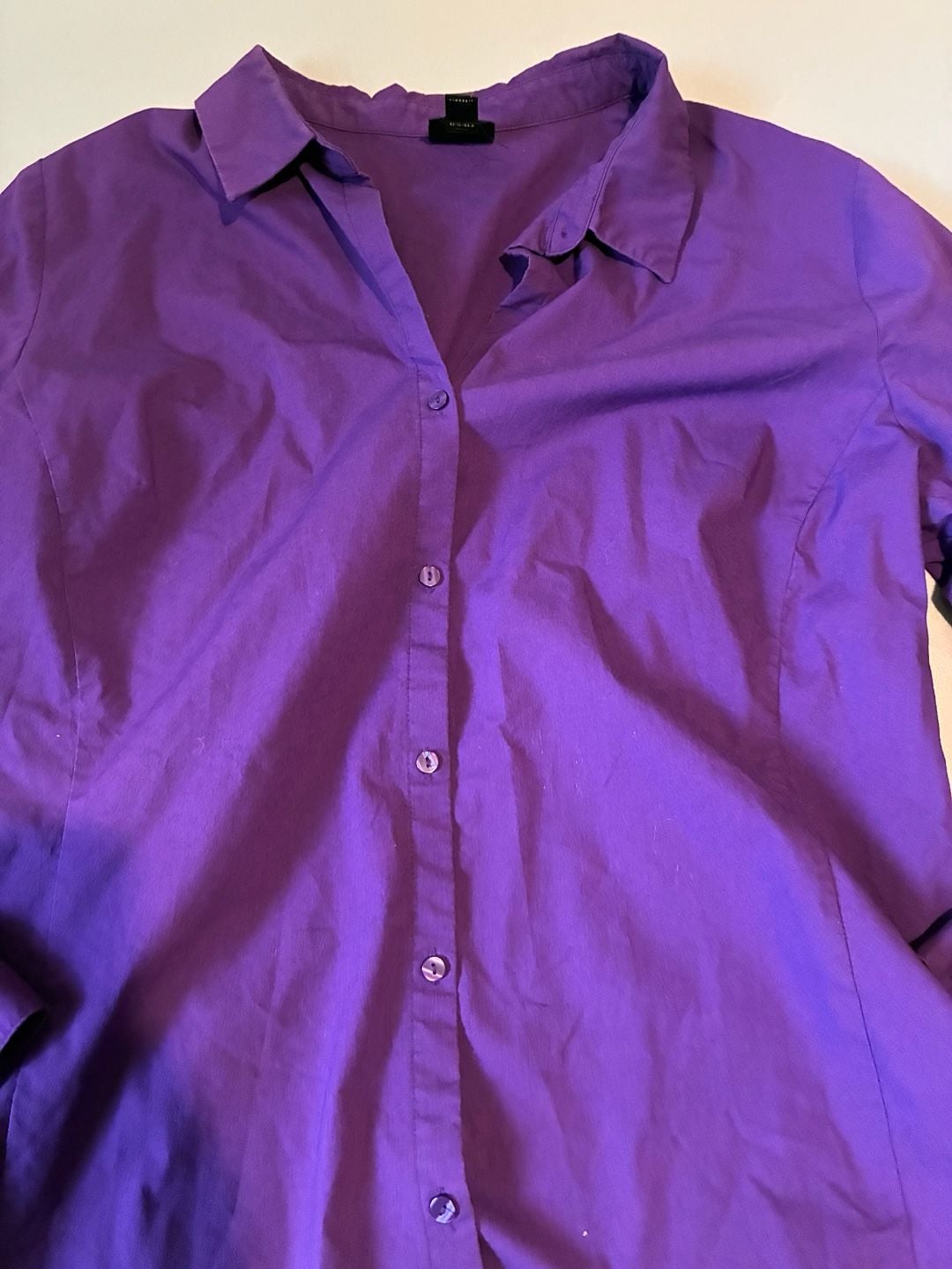 Worthington Blouse Size 18 Purple Long Sleeve Shirt 4