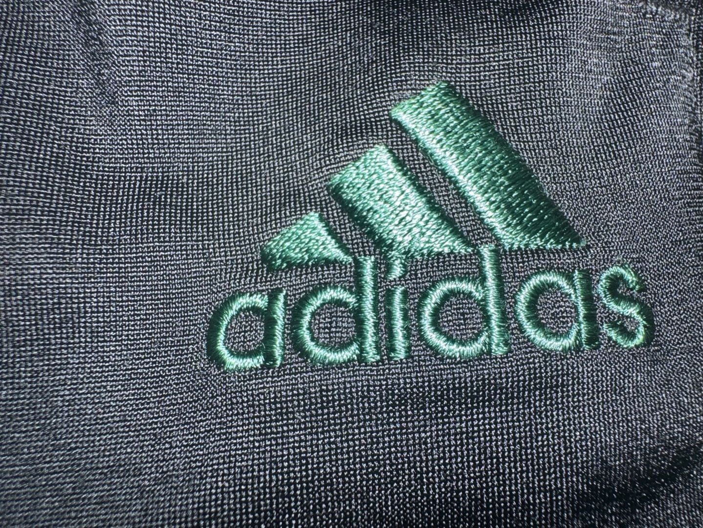 Adidas Track Pants Size L (14/16) Black Green Stripe Athletic Joggers h1600 4