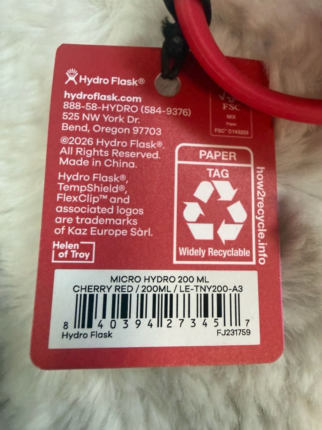 Hydro Flask Micro Hydro Water Bottle 6.7 oz Cherry Red 5