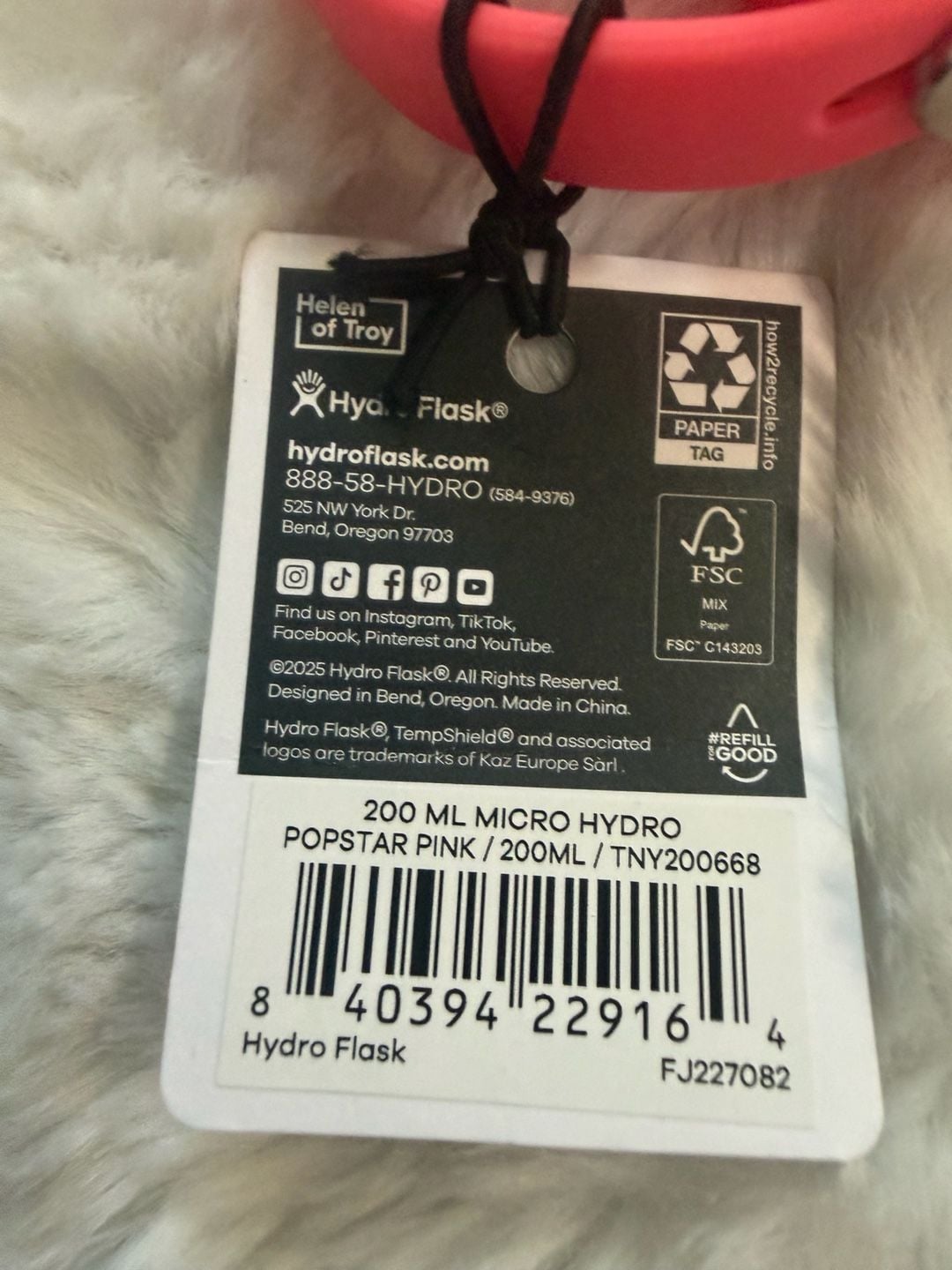 Hydro Flask Micro Hydro Water Bottle 6.7 oz Cherry Red 7