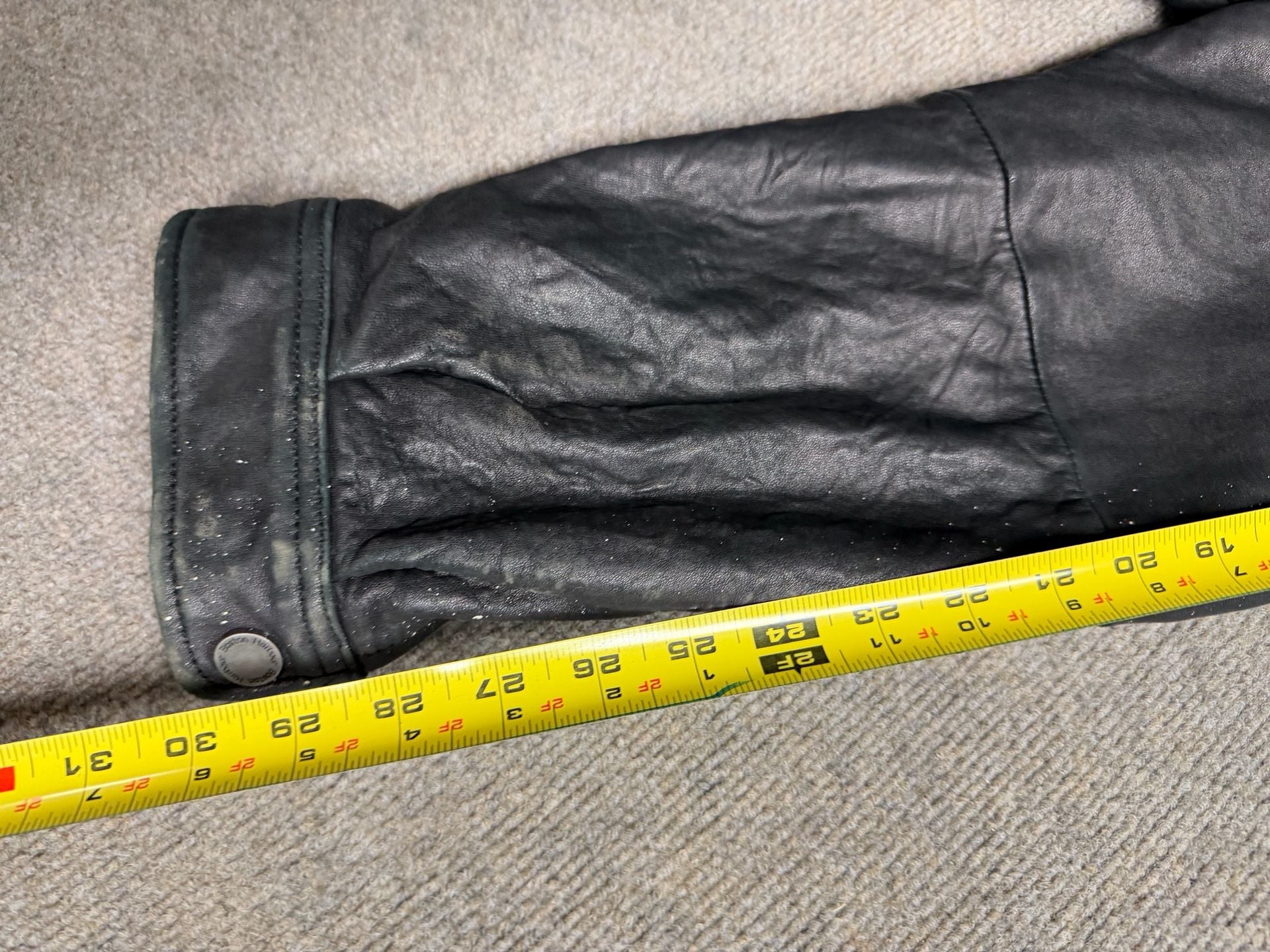 Boston Harbour Leather Jacket Size L Black 8