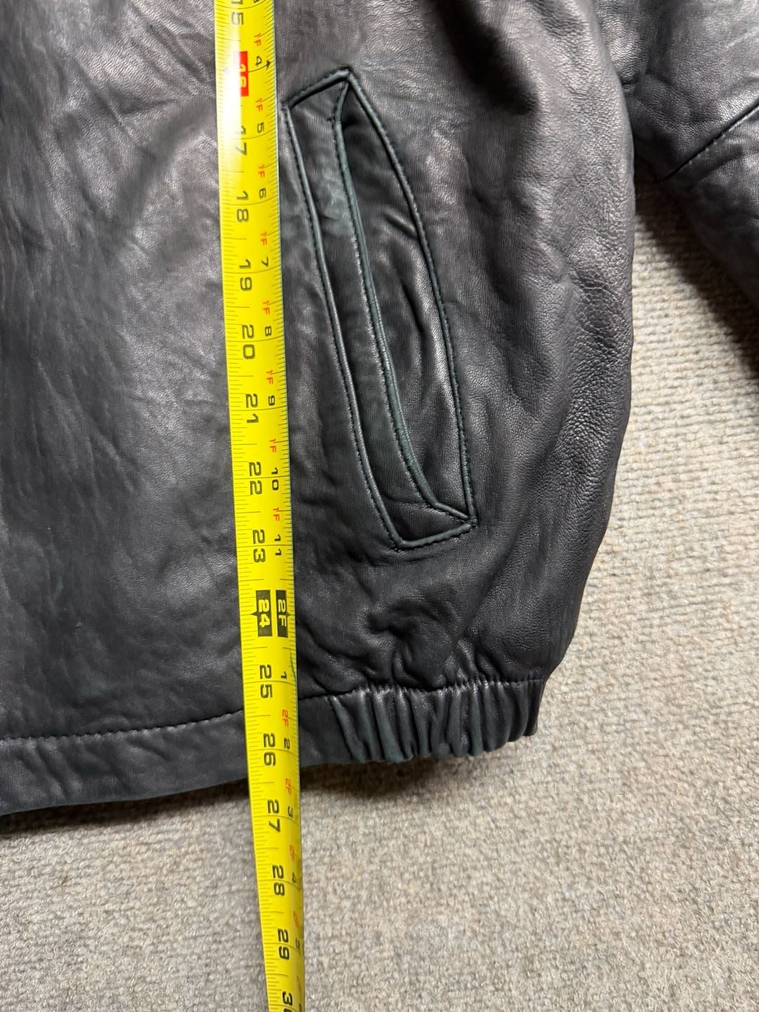 Boston Harbour Leather Jacket Size L Black 6