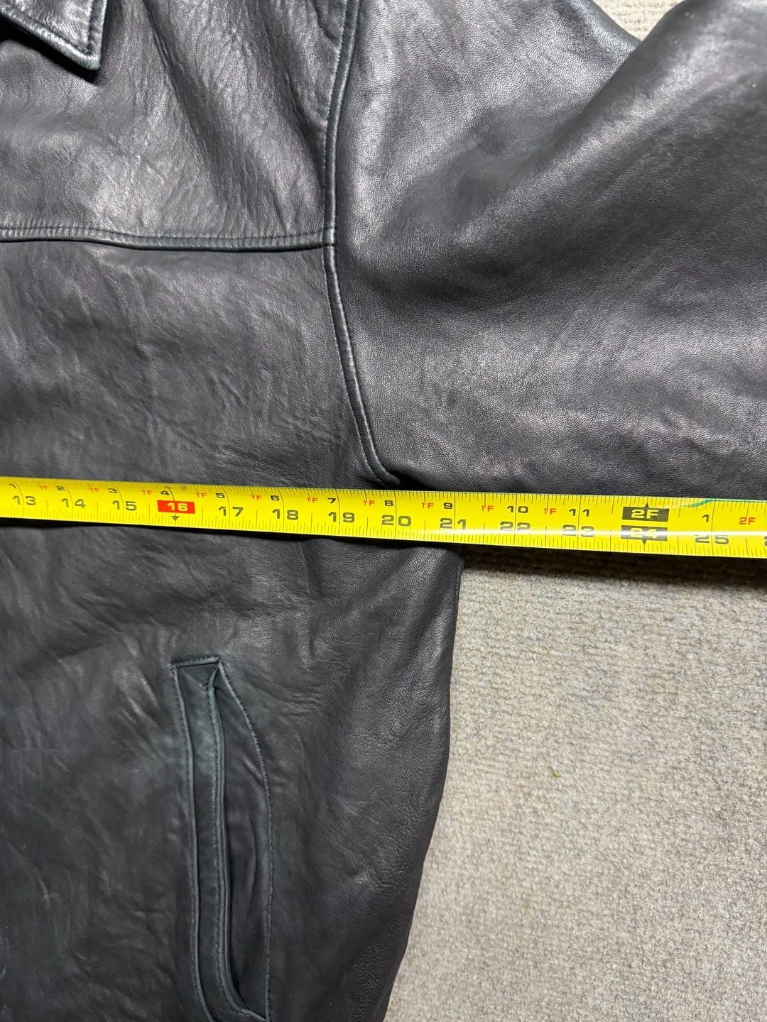 Boston Harbour Leather Jacket Size L Black 7