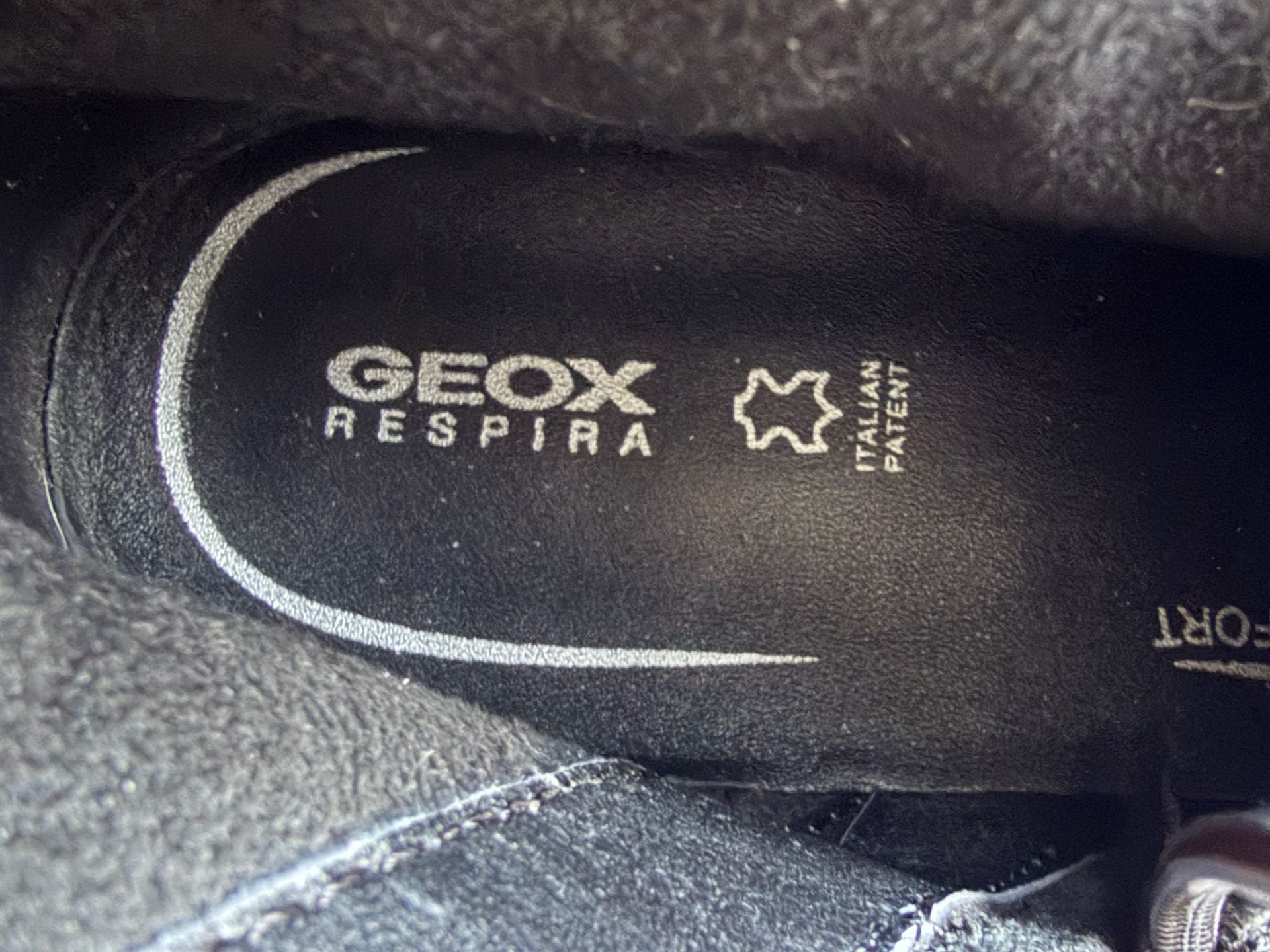 Geox Black Leather Moto Ankle Boots 6