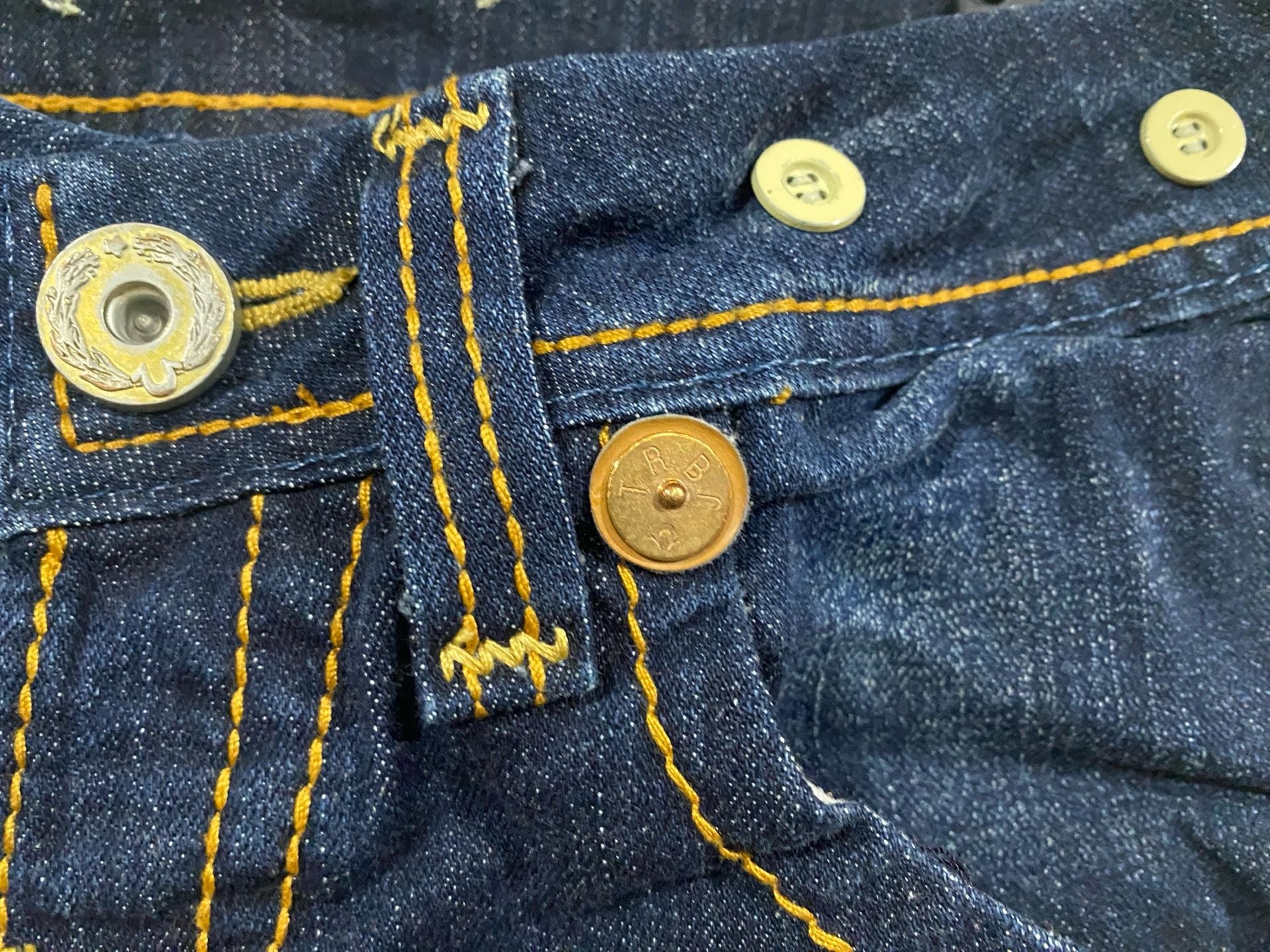 True Religion Flare Denim Jeans Dark Wash Blue 7