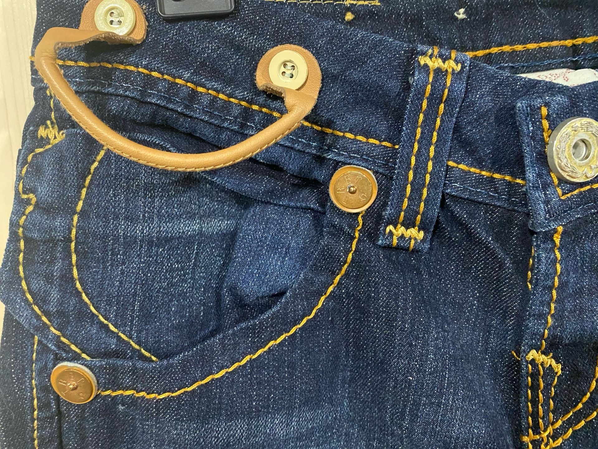 True Religion Flare Denim Jeans Dark Wash Blue 8