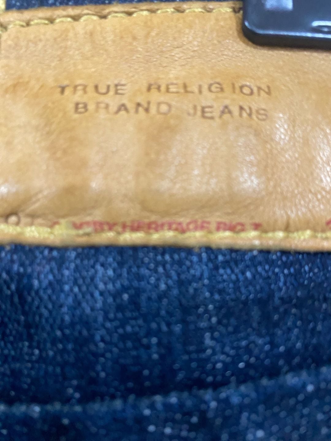 True Religion Flare Denim Jeans Dark Wash Blue 9