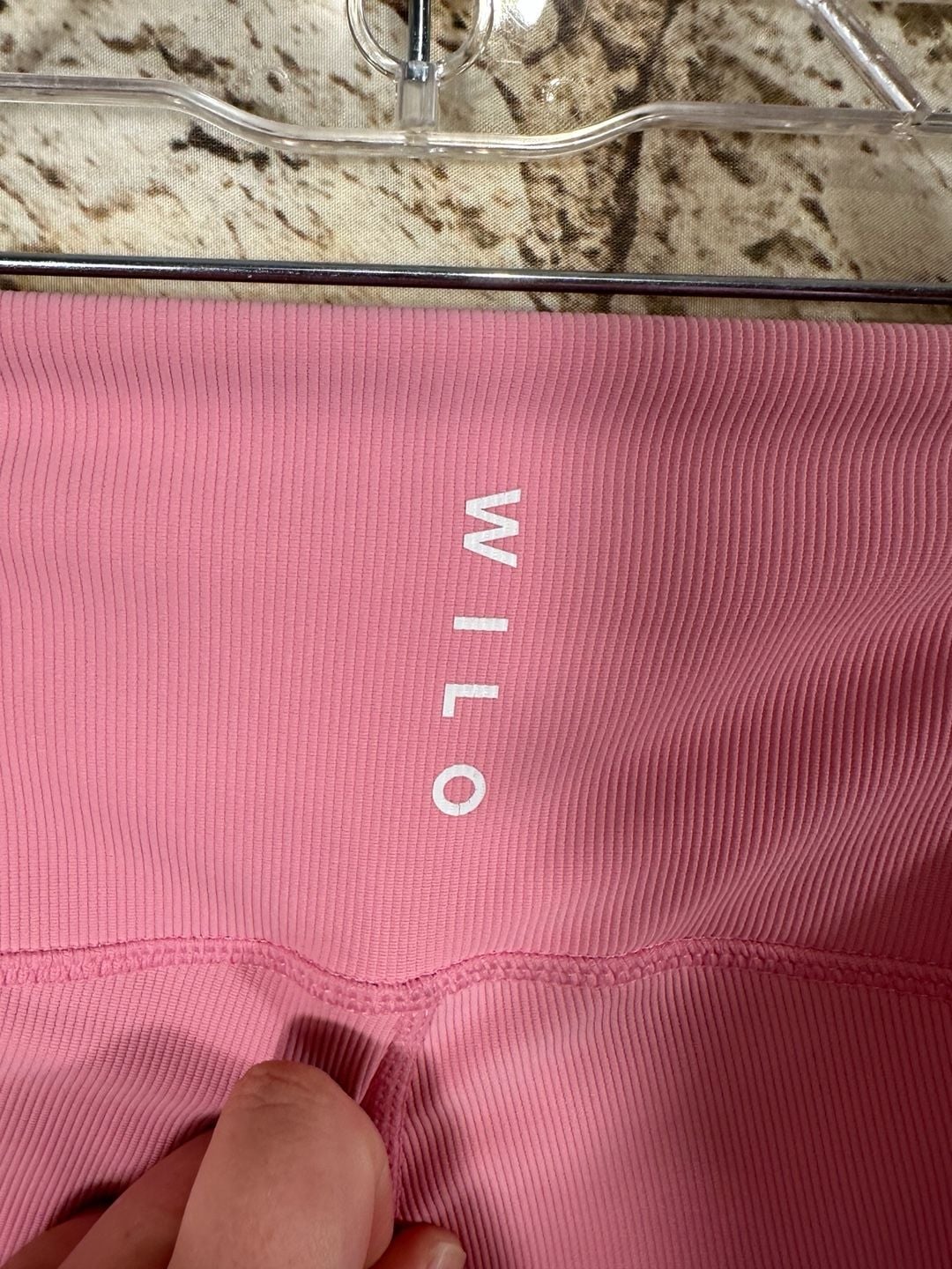 Pink Ribbed Athletic Leggings 6