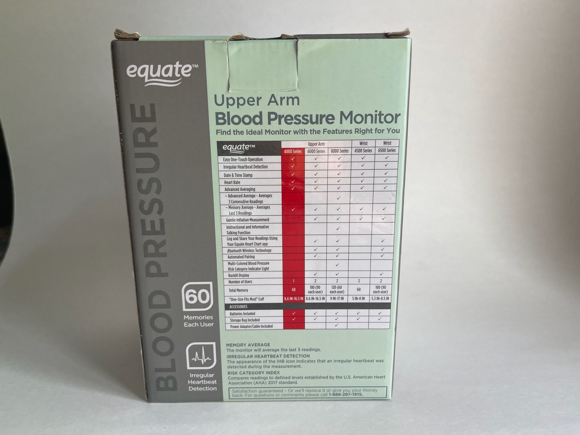 Equate 4000 Series Upper Arm Blood Pressure Monitor New in Box 3
