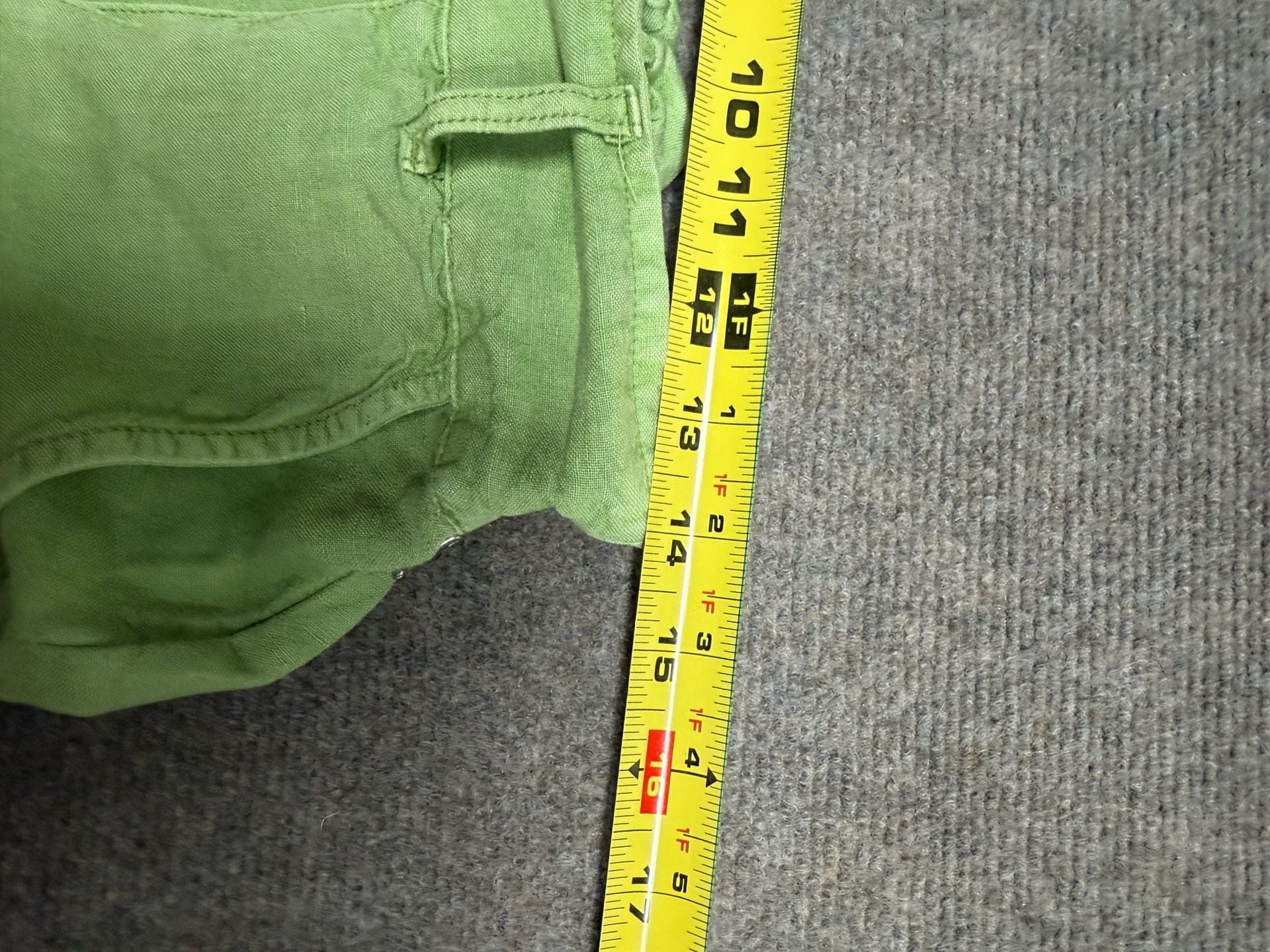 Green Linen Wide Leg Pants 6