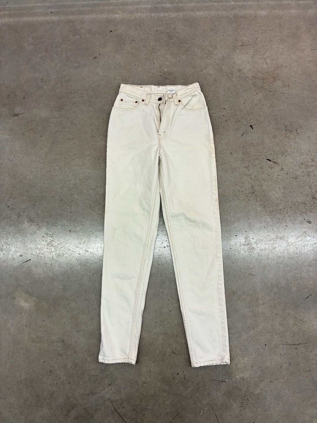 Levi's 512 Slim Fit Tapered Leg Jeans Size 5 MED White Vintage Denim 5
