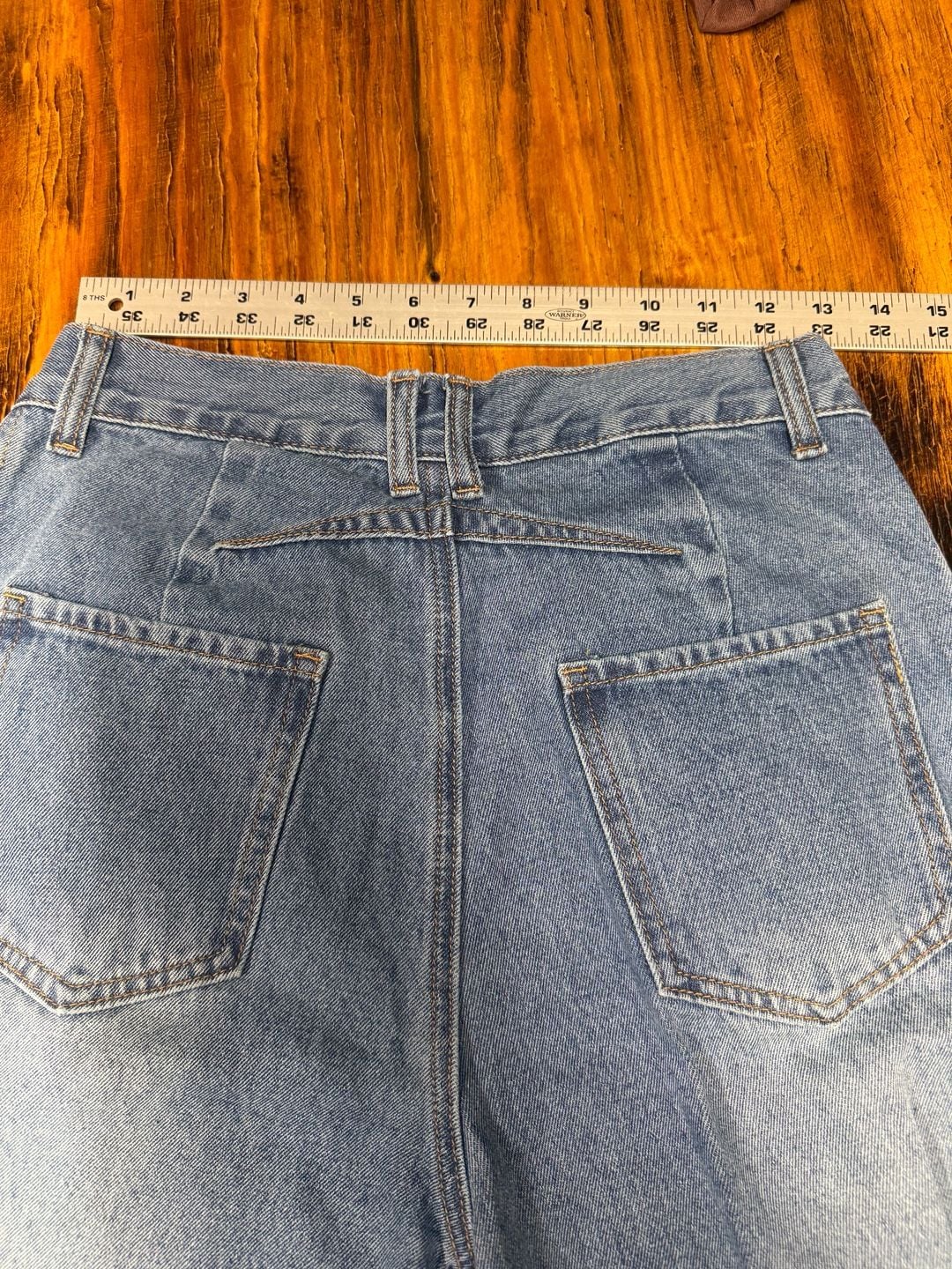 Denim Jeans Size 8 Blue Wide Leg Knee Paneled 4