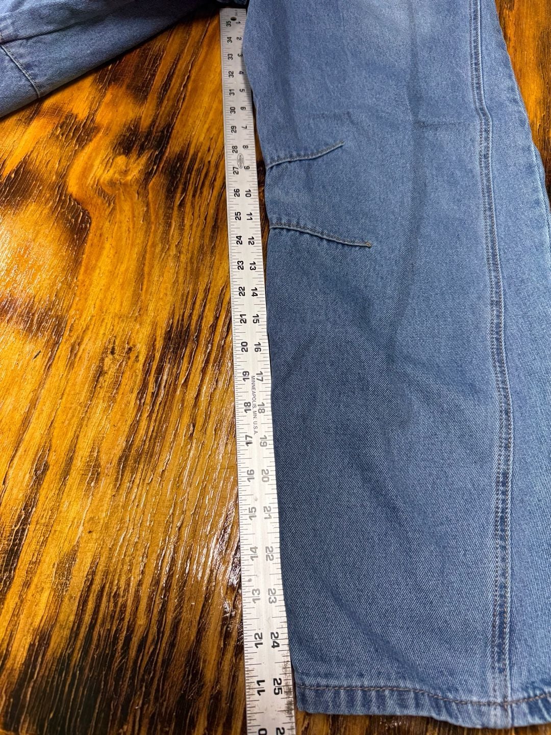 Denim Jeans Size 8 Blue Wide Leg Knee Paneled 5