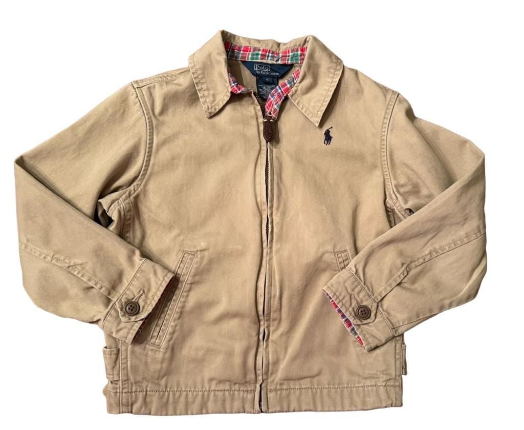 Ralph Lauren Polo Boy's Kid's Jacket Canvas size 6 Kahki h1601 2