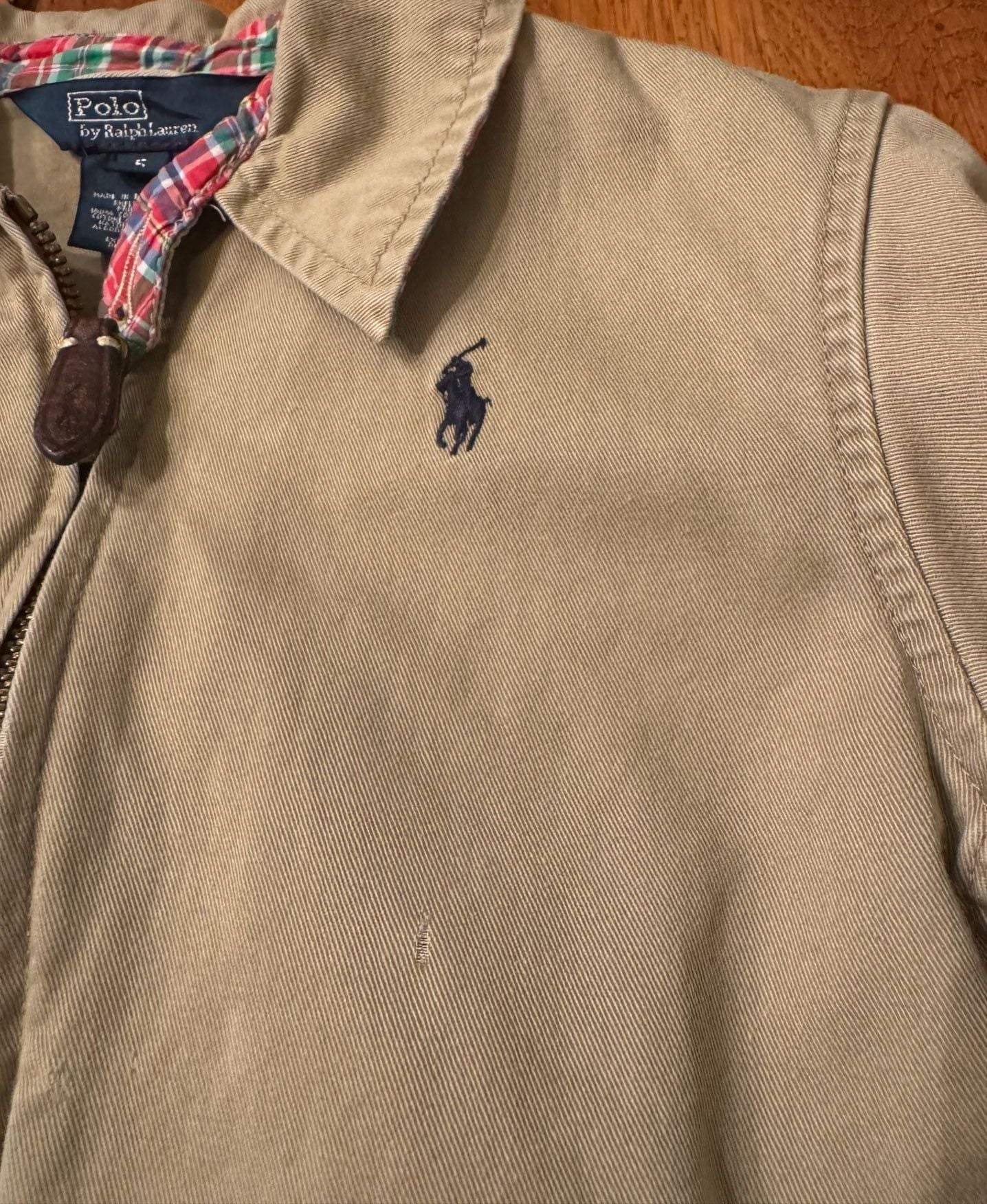Ralph Lauren Polo Boy's Kid's Jacket Canvas size 6 Kahki h1601 3