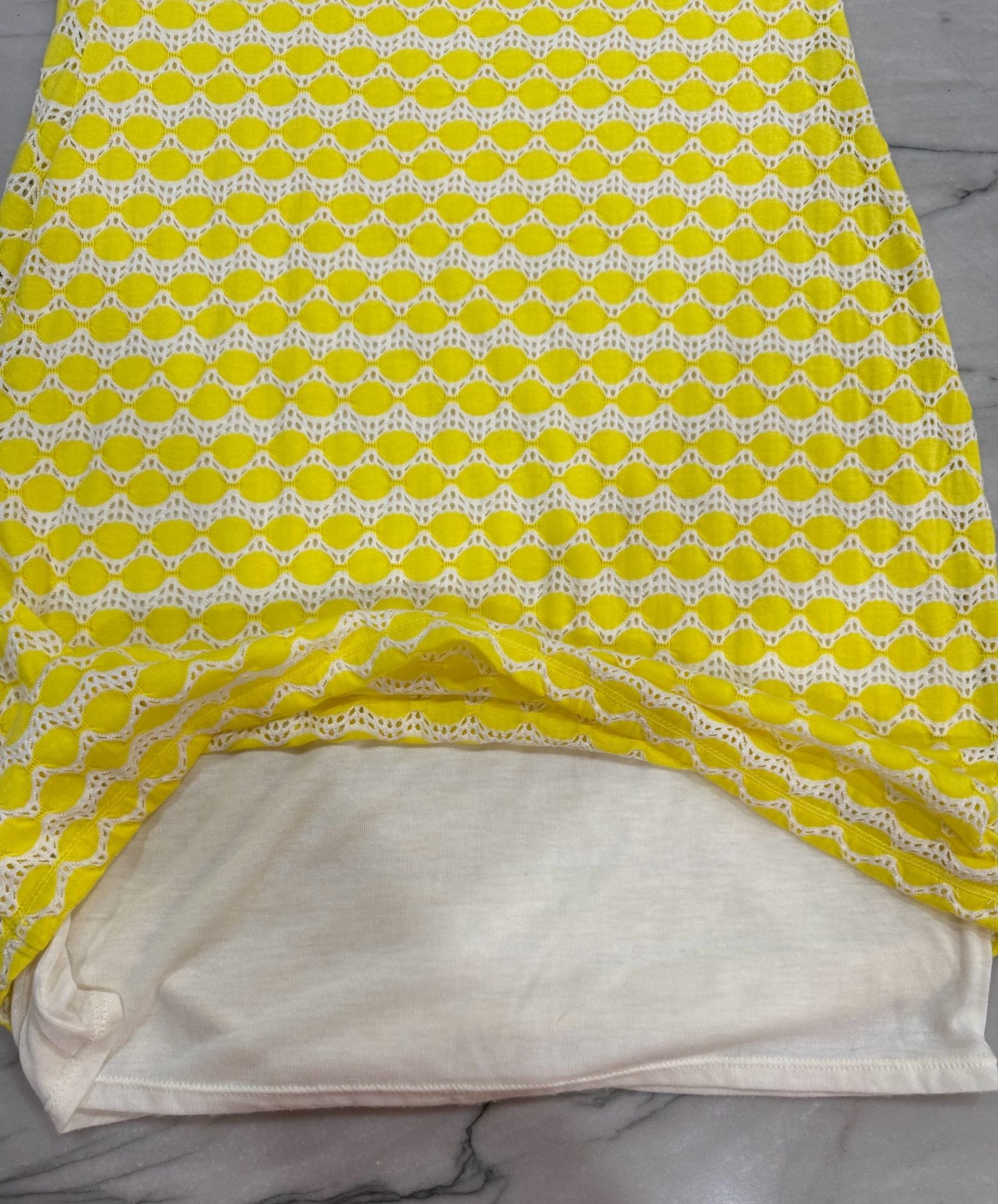 Chelsea & Violet Dress Size S Yellow White Pattern Tank Mini 5