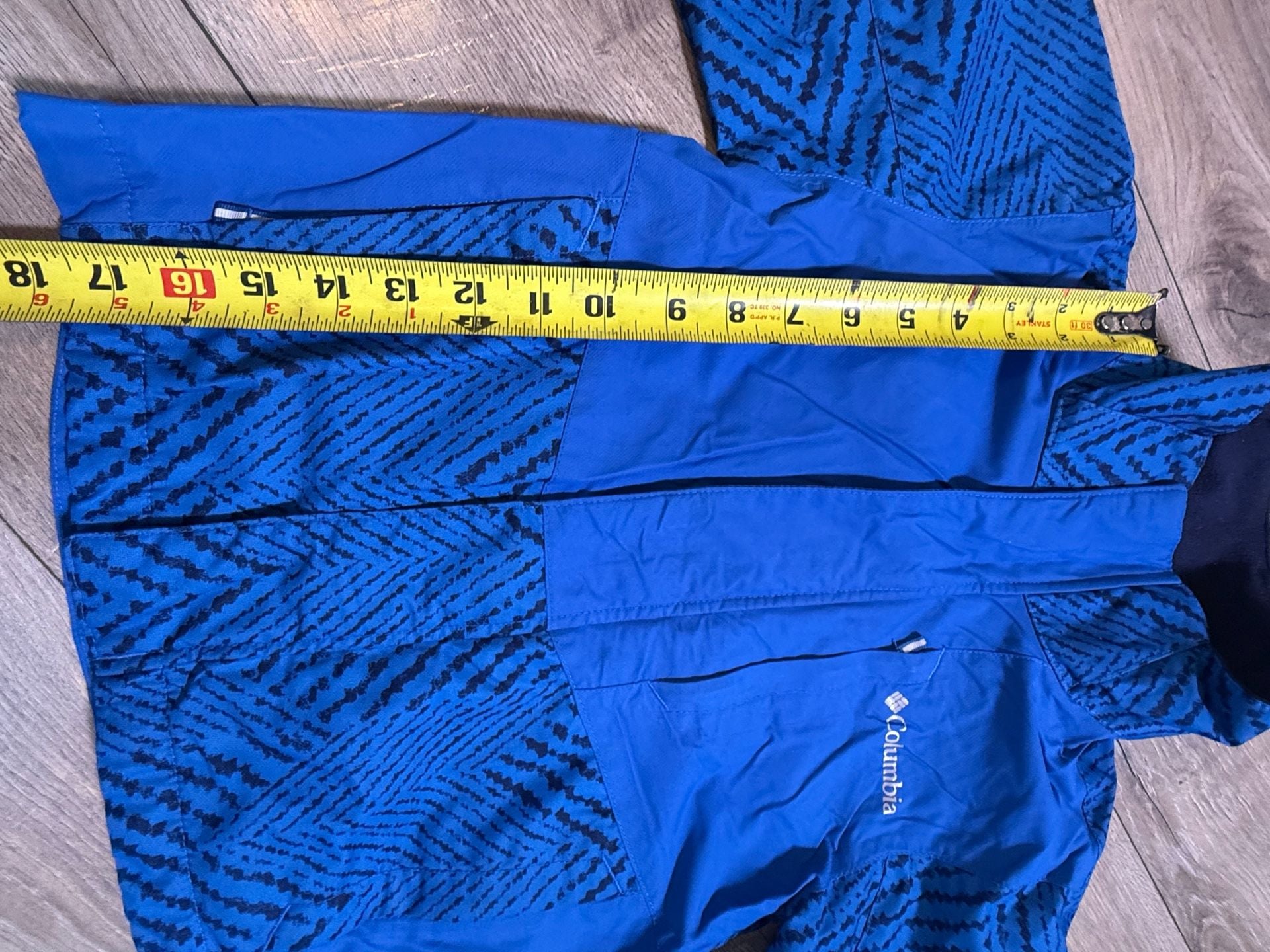 Kids Columbia Fleece Lined Winter Jacket Blue Printed Pattern xxs 4/5 T 9
