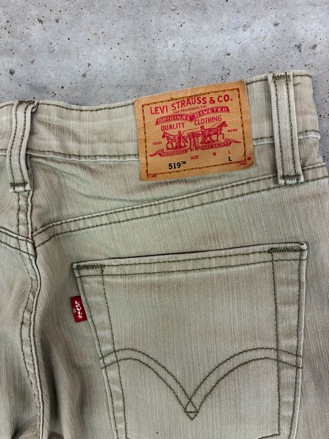 Levi's 519 Low Flare Jeans 5JR L=L Tan Low Stretch 9