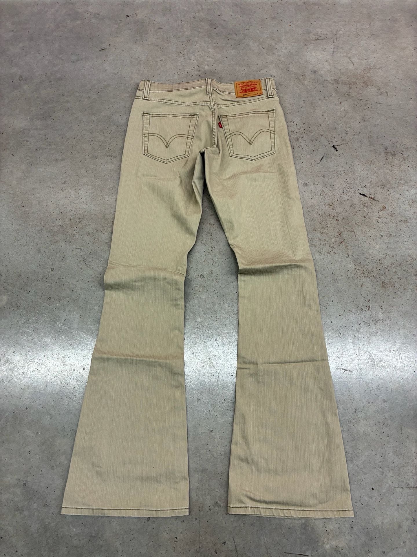 Levi's 519 Low Flare Jeans 5JR L=L Tan Low Stretch 10