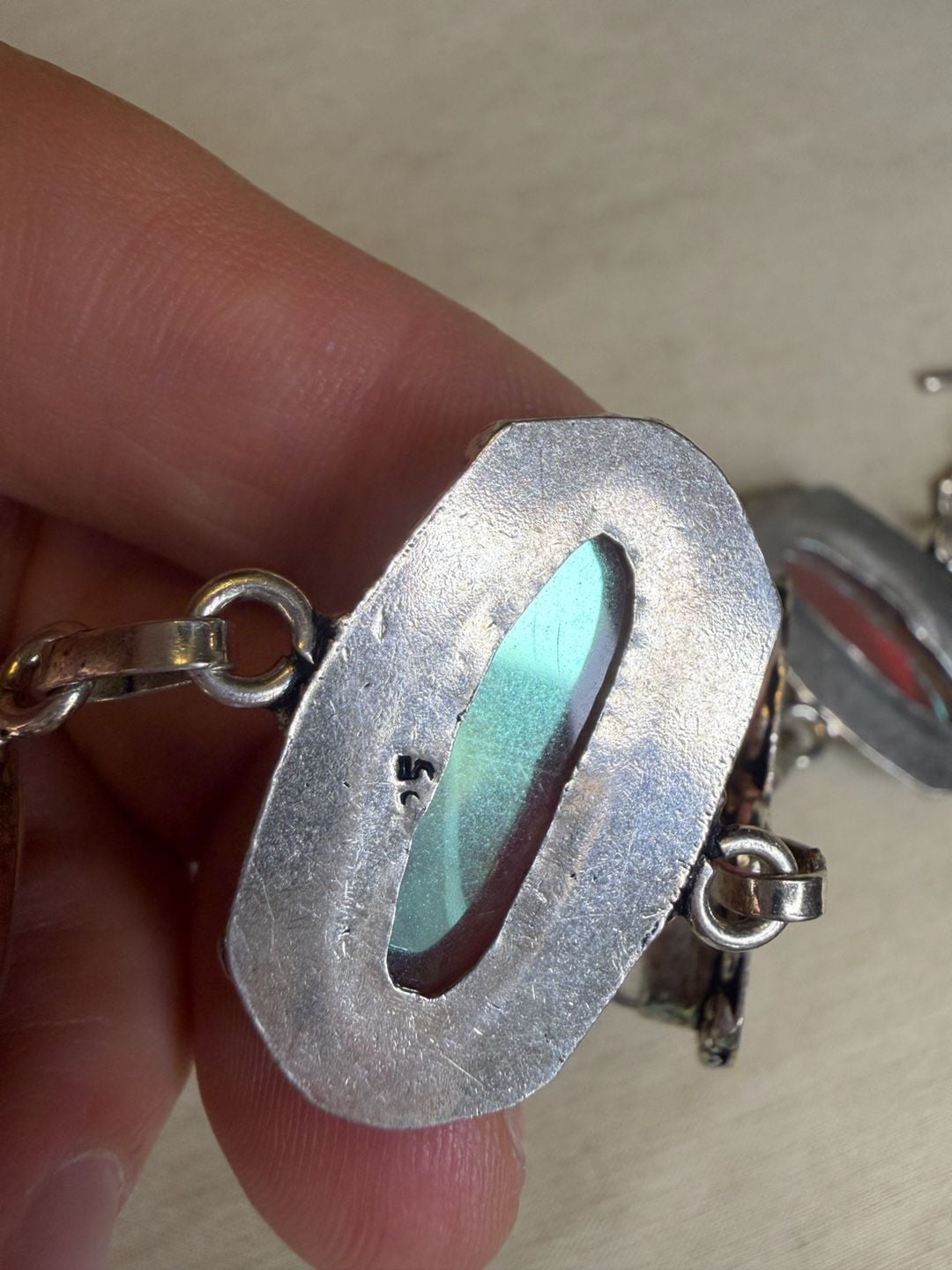 Sterling Silver 925 Iridescent Aurora Borealis Crystal Statement Bracelet 6